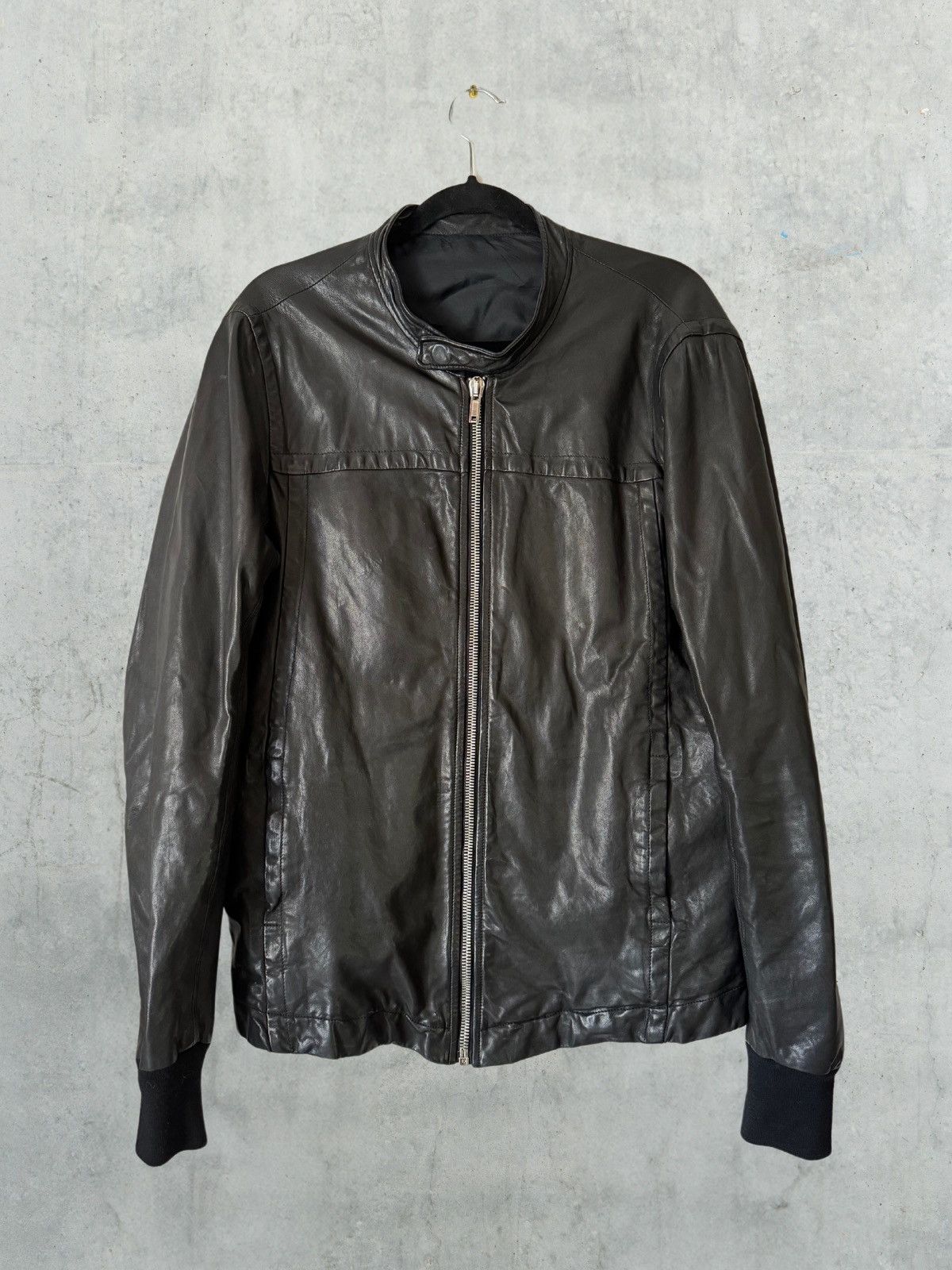 Rick Owens leather rider's jacket