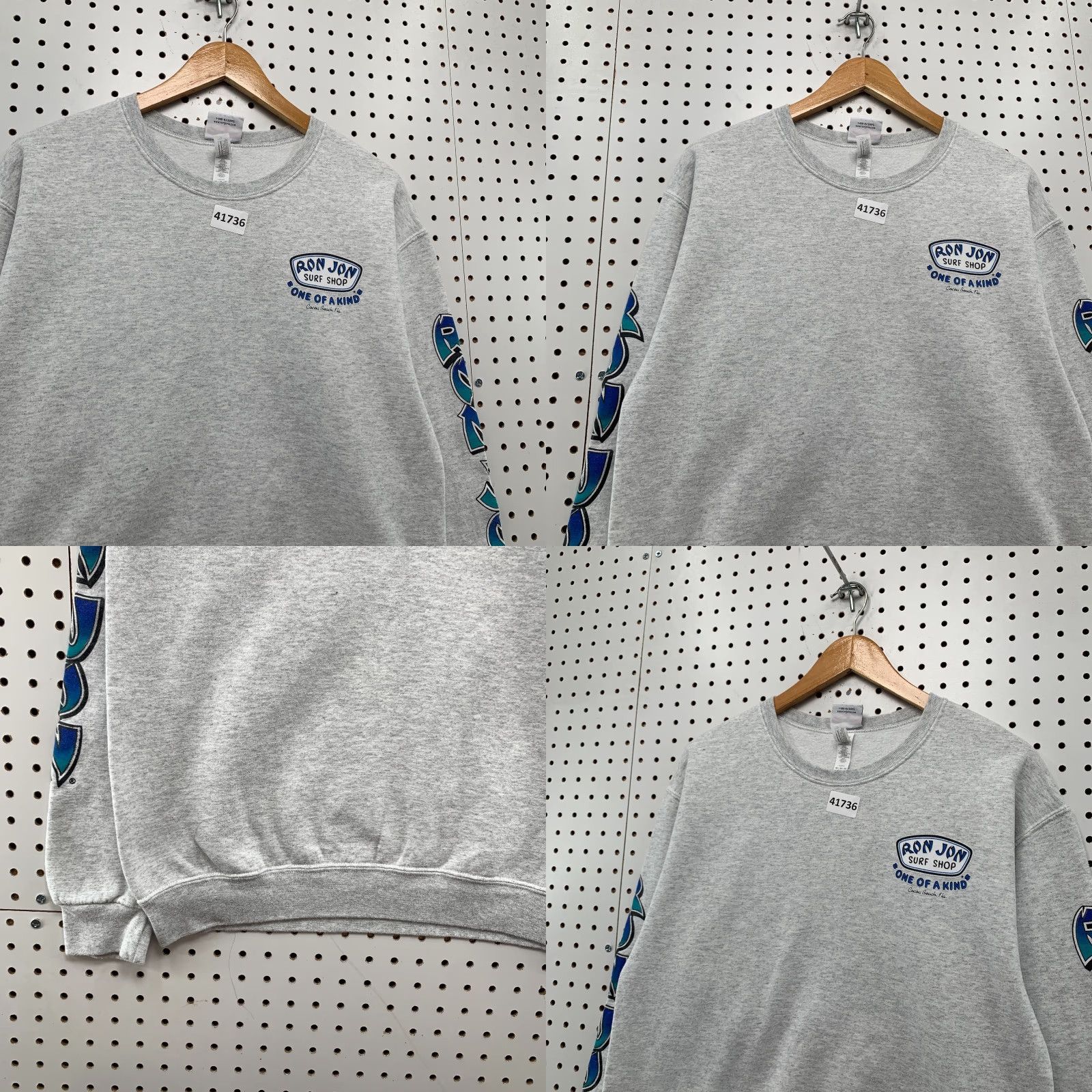 Ron Jon Surf Shop Ron Jon Surf Shop Crewneck Sweatshirt Mens Medium Gray Cocoa Beach Florida 21X26 Size US M / EU 48-50 / 2 - 8 Thumbnail