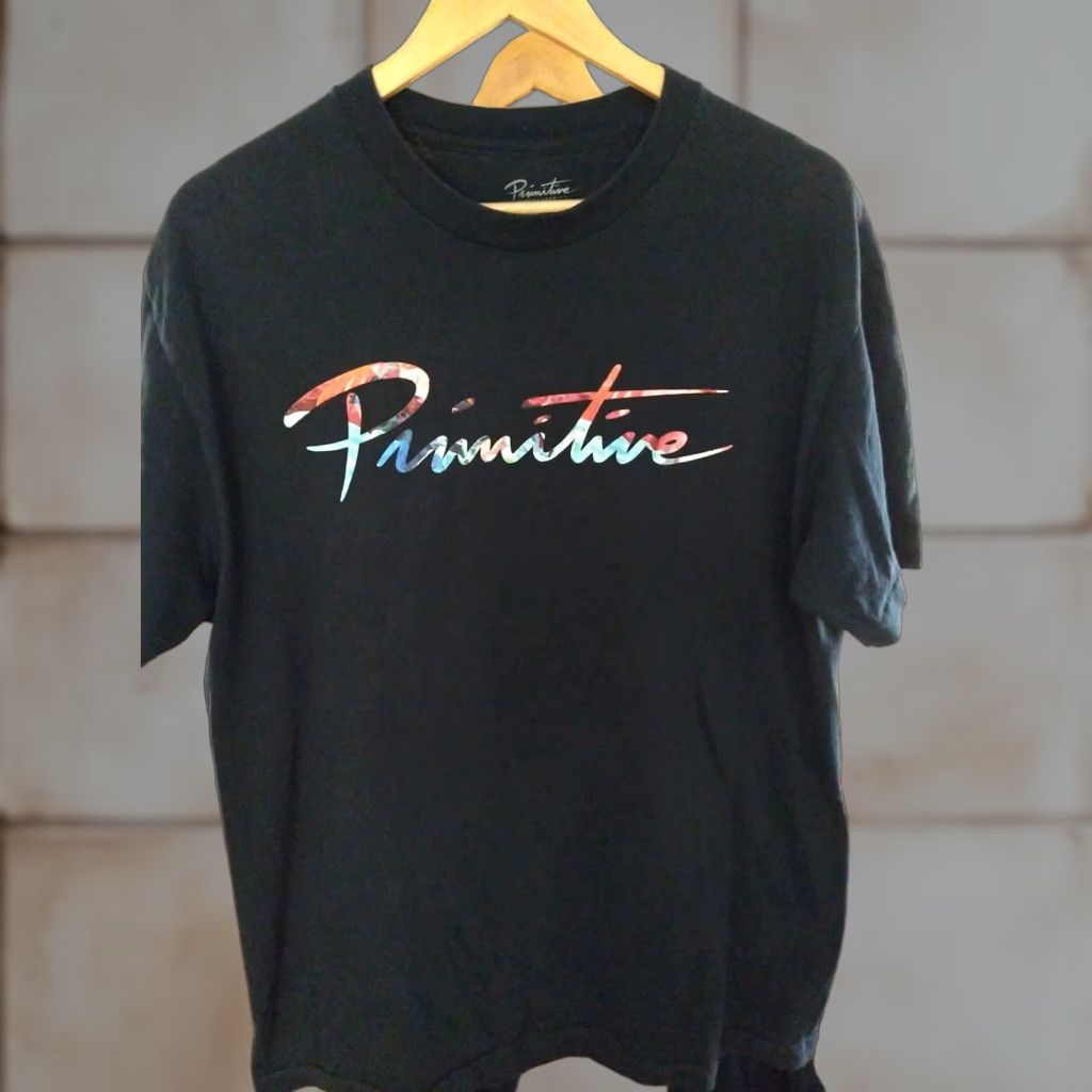 Primitive VINTAGE Primitive Apparel Hype Wear T-shirt Spell Out Size L Black Mens T-Shirt, Size L, Primitive Skateboards, 100% Cotton Size US L / EU 52-54 / 3 - 1 Thumbnail