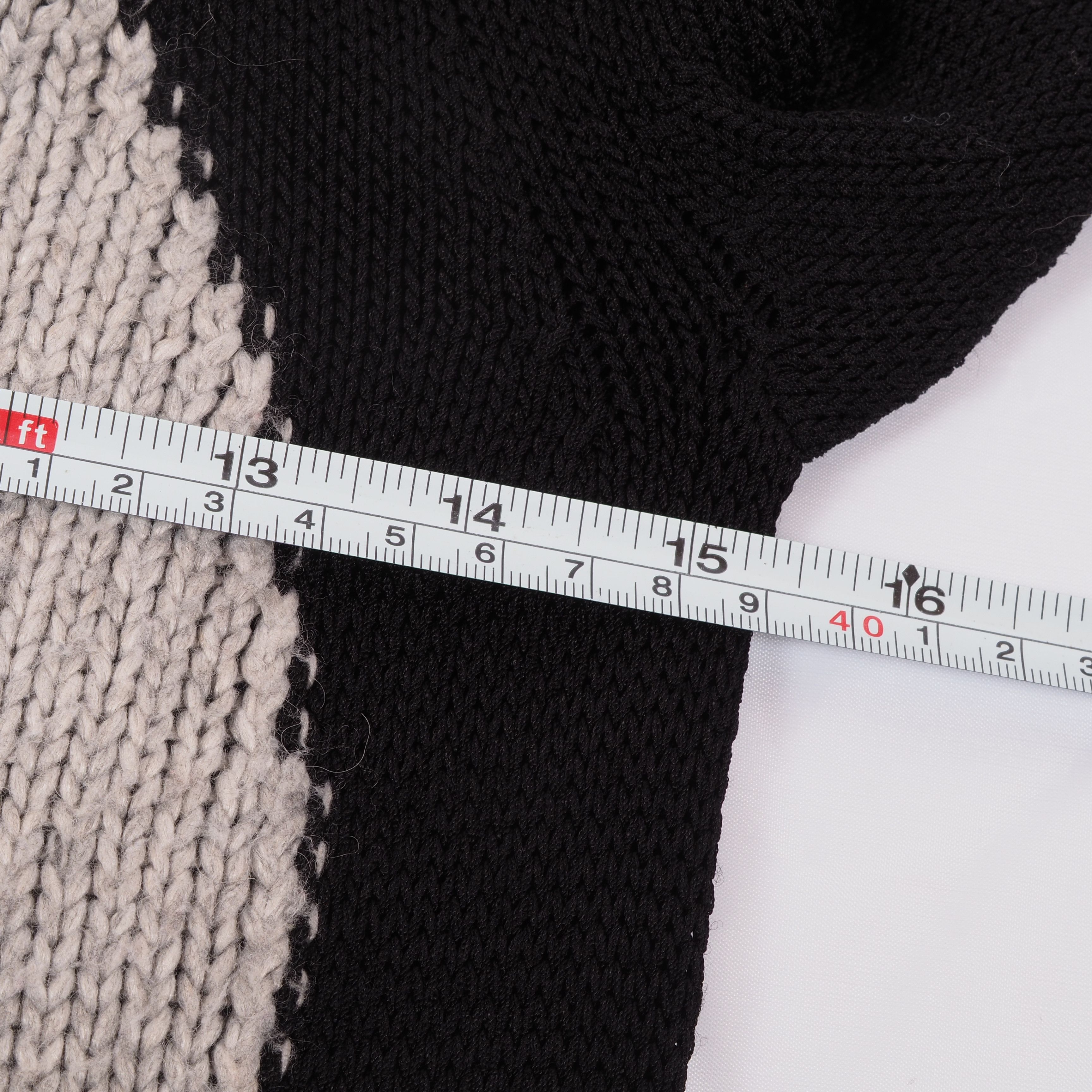 Helmut Lang Helmut Lang Obstructed Borders Black Gray Knit Sweater Size S / US 4 / IT 40 - 7 Thumbnail