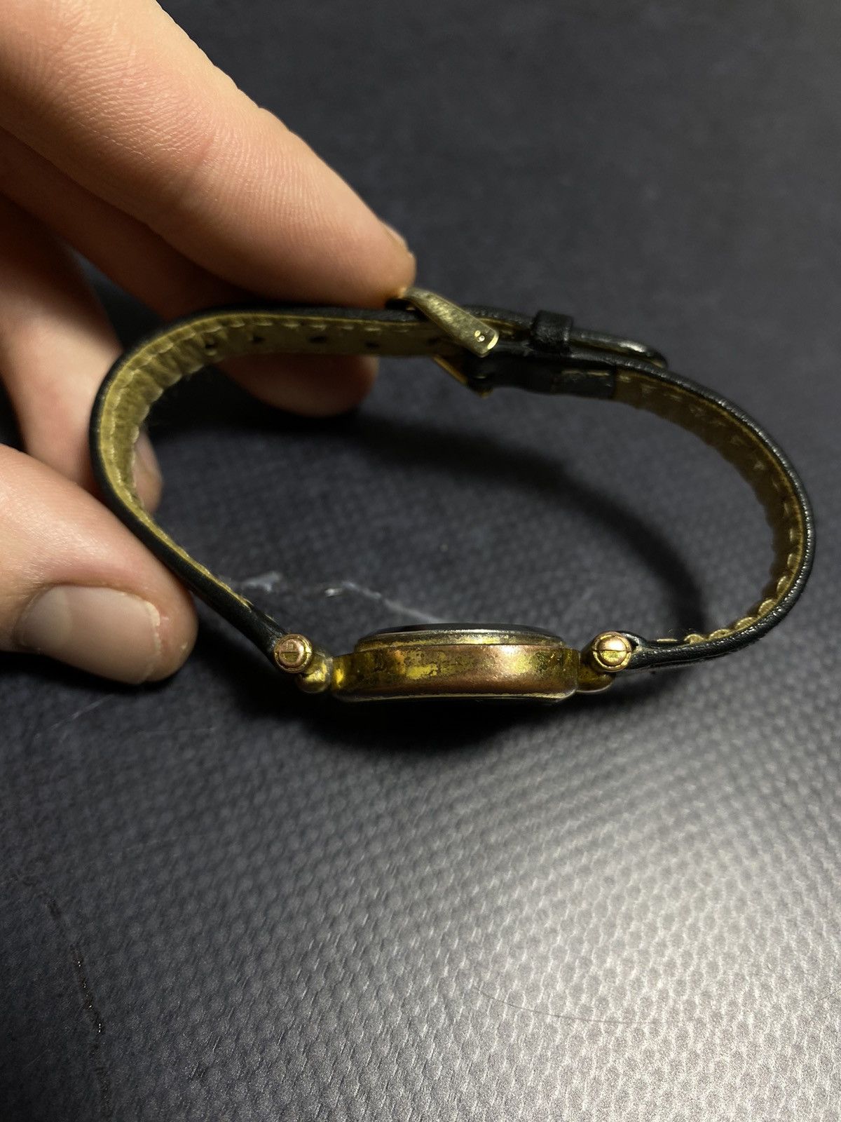 Vintage Heart-Shaped Vintage Watch Gold Black Design japanese brand Size ONE SIZE - 9 Thumbnail