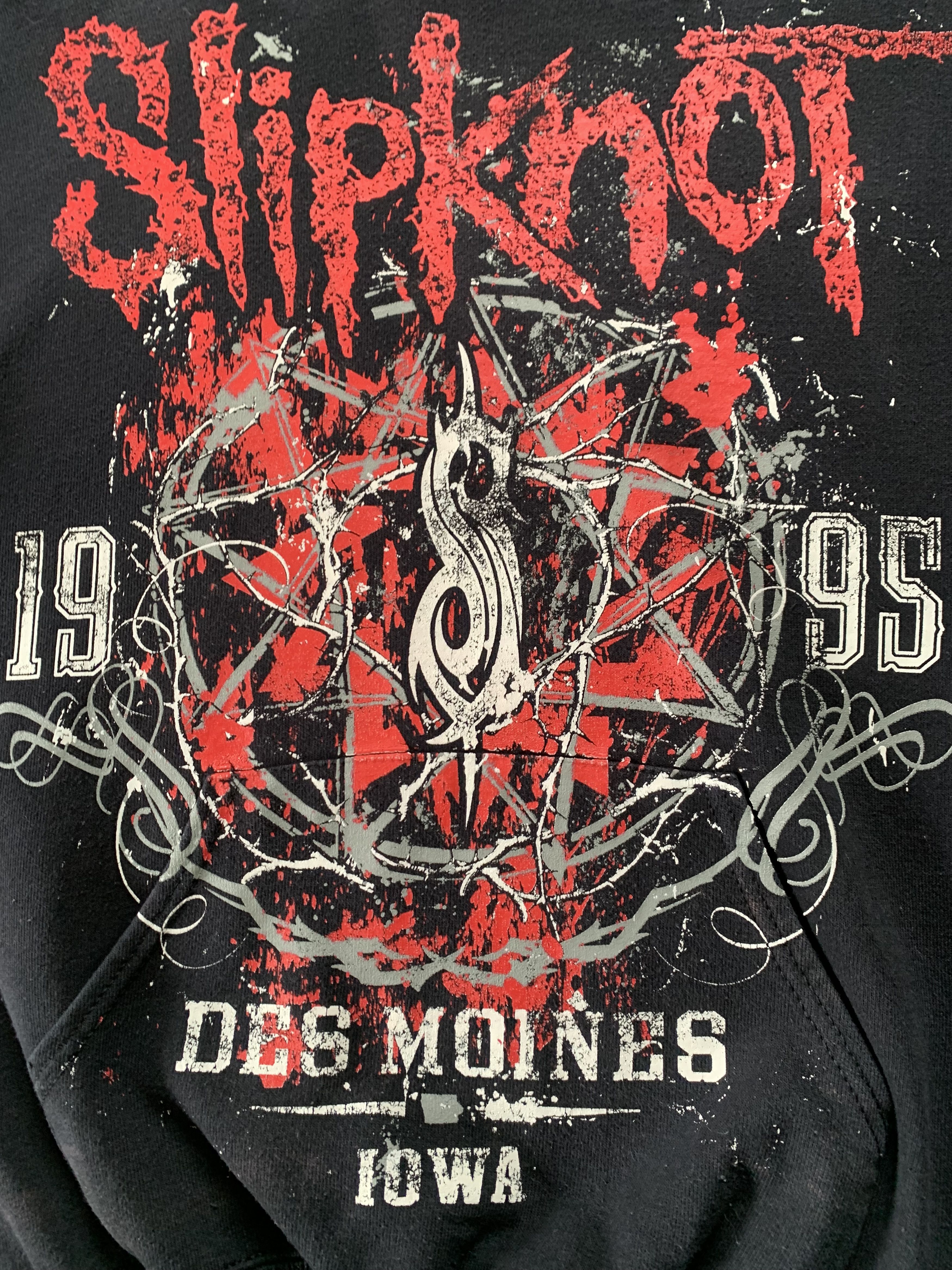 Slipknot × Vintage Slipknot Des Moines 1995 Black Overprint T-Shirt Size US M / EU 48-50 / 2 - 5 Thumbnail