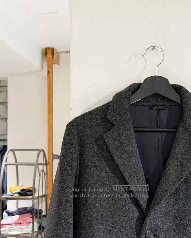 Jil Sander Jil Sander size 48 Grey Single-breasted Wool Coat Size US M / EU 48-50 / 2 - 2 Thumbnail