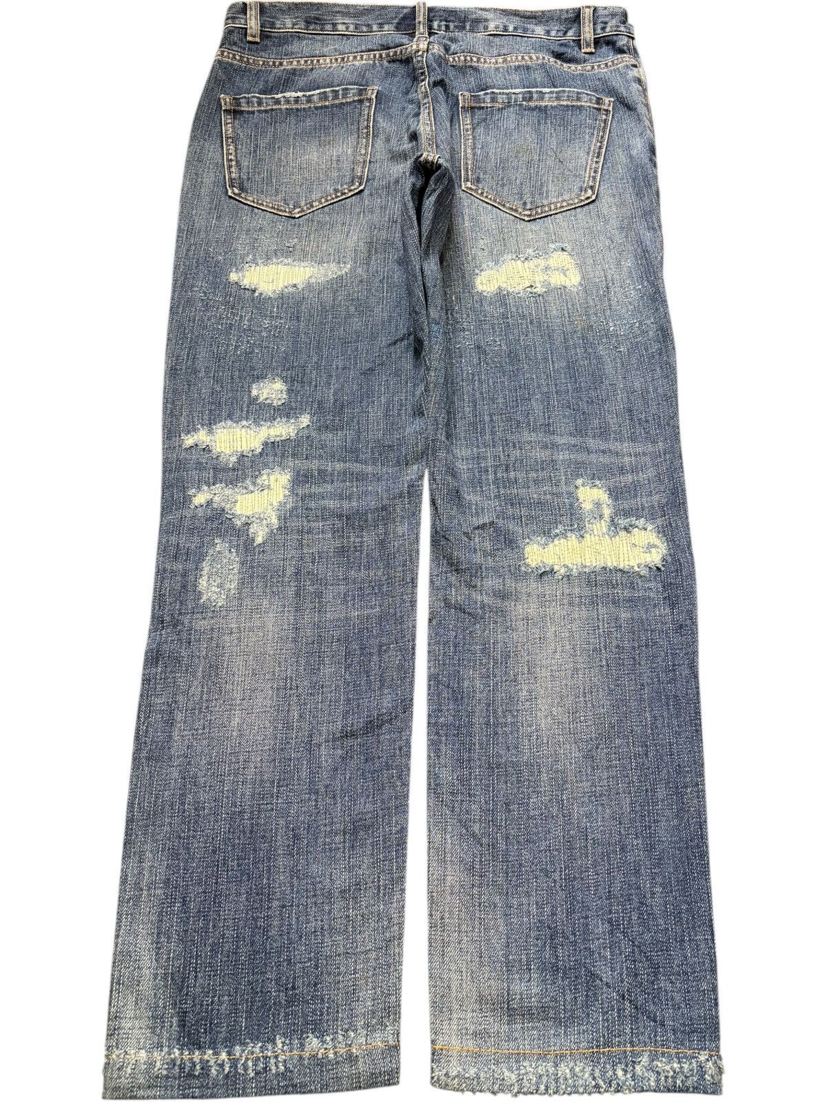 Kapital Vintage Japanese Brand Sashiko Distressed Jeans Size 31" - 2 Thumbnail