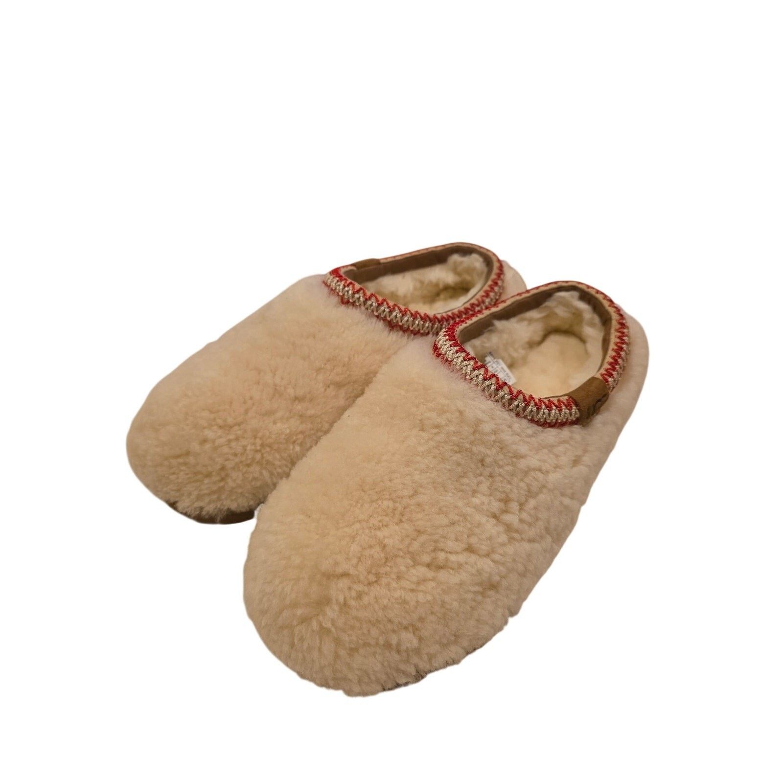 Ugg UGG Womens Shearling Wool Slippers Cream Cozy Slip On Size 8 Size US 8 / IT 38 - 10 Thumbnail