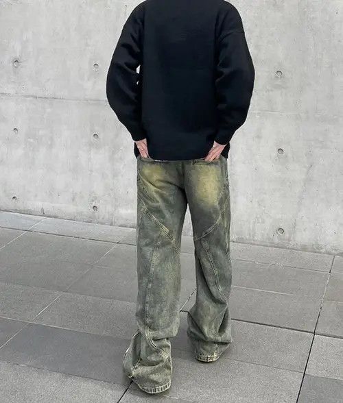Japanese Brand Kimiko x Hiro Flared Jeans Men Wide Leg Baggy Trousers Size US 30 / EU 46 - 3 Thumbnail