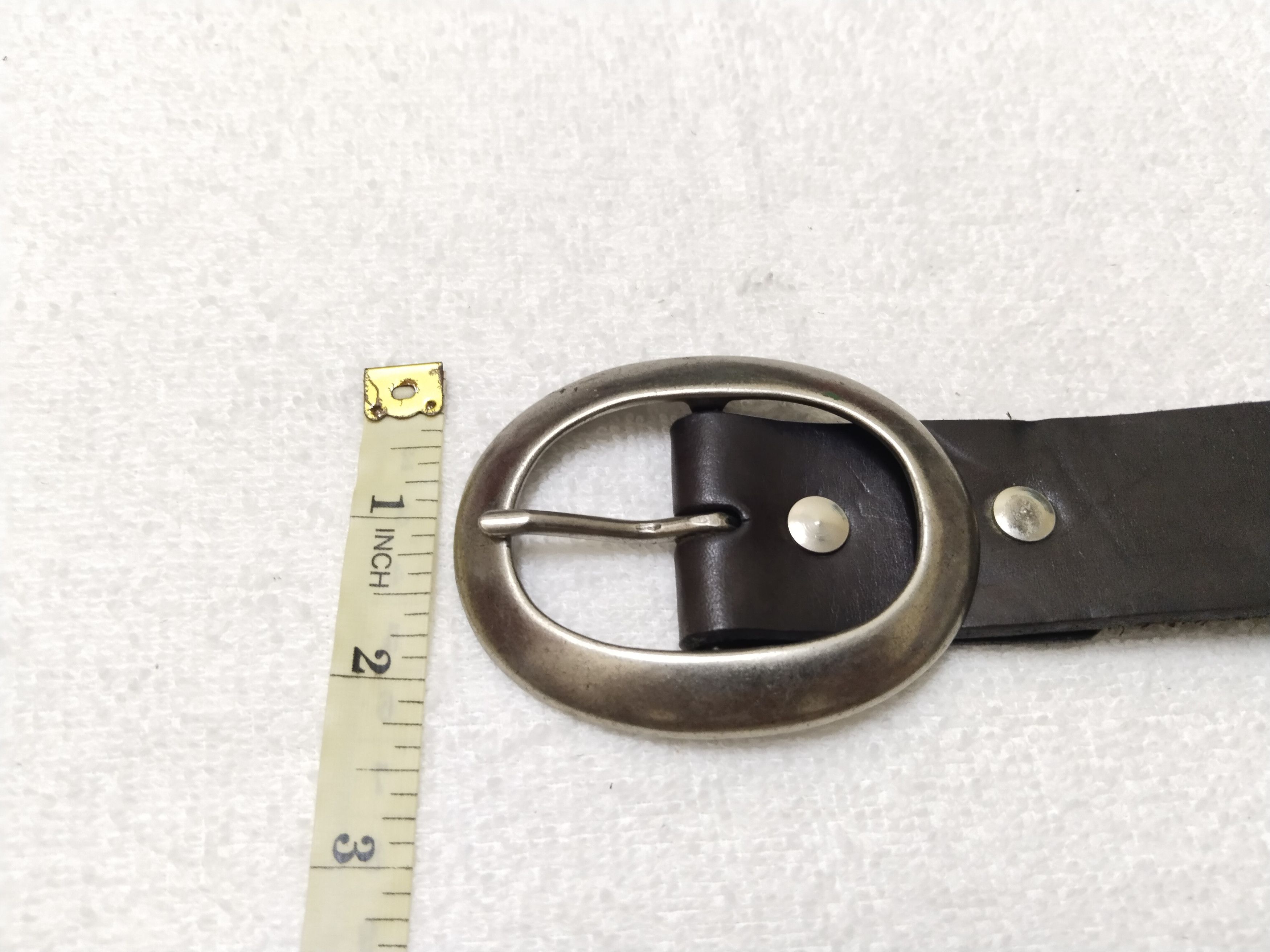 Genuine Leather × Vintage Vintage Leather Belt Size 28-32 Size 32 - 4 Thumbnail