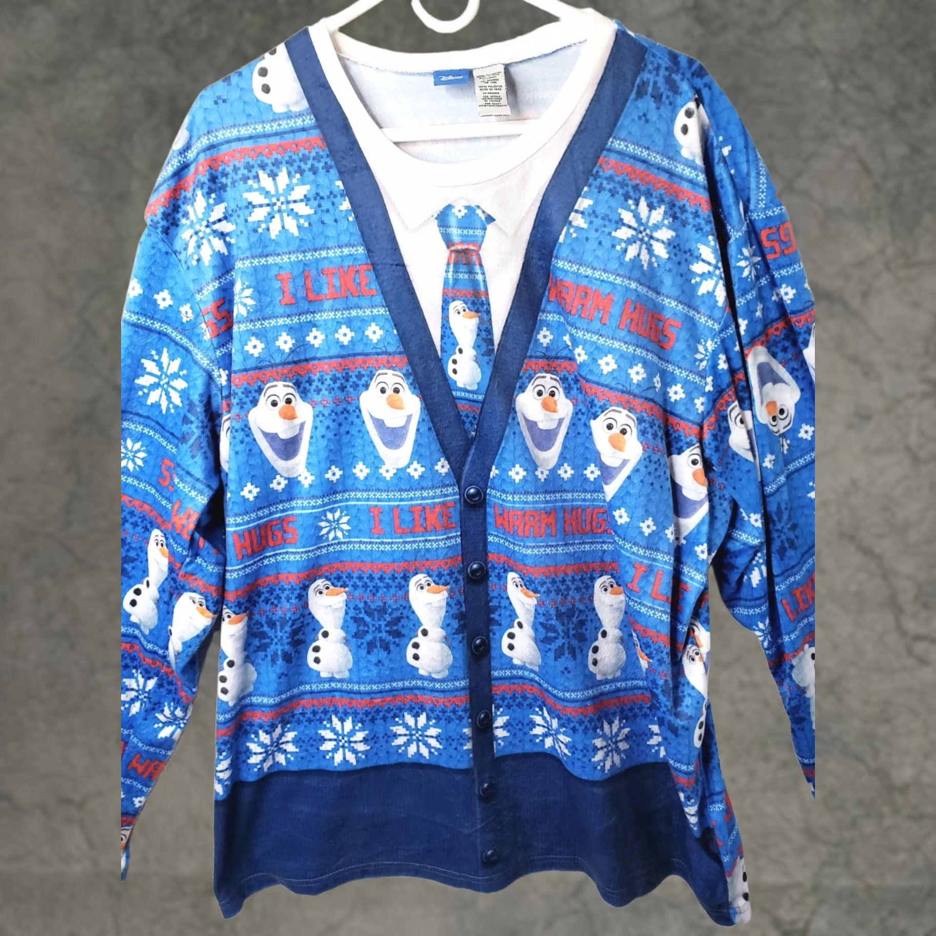 Disney VINTAGE Disney Frozen II Pullover Sweater Women 2XL Long Sleeve Olaf Christmas Knit Blue Ultra Cozy Womens Size XXL / US 16-18 / IT 52-54 - 1 Thumbnail