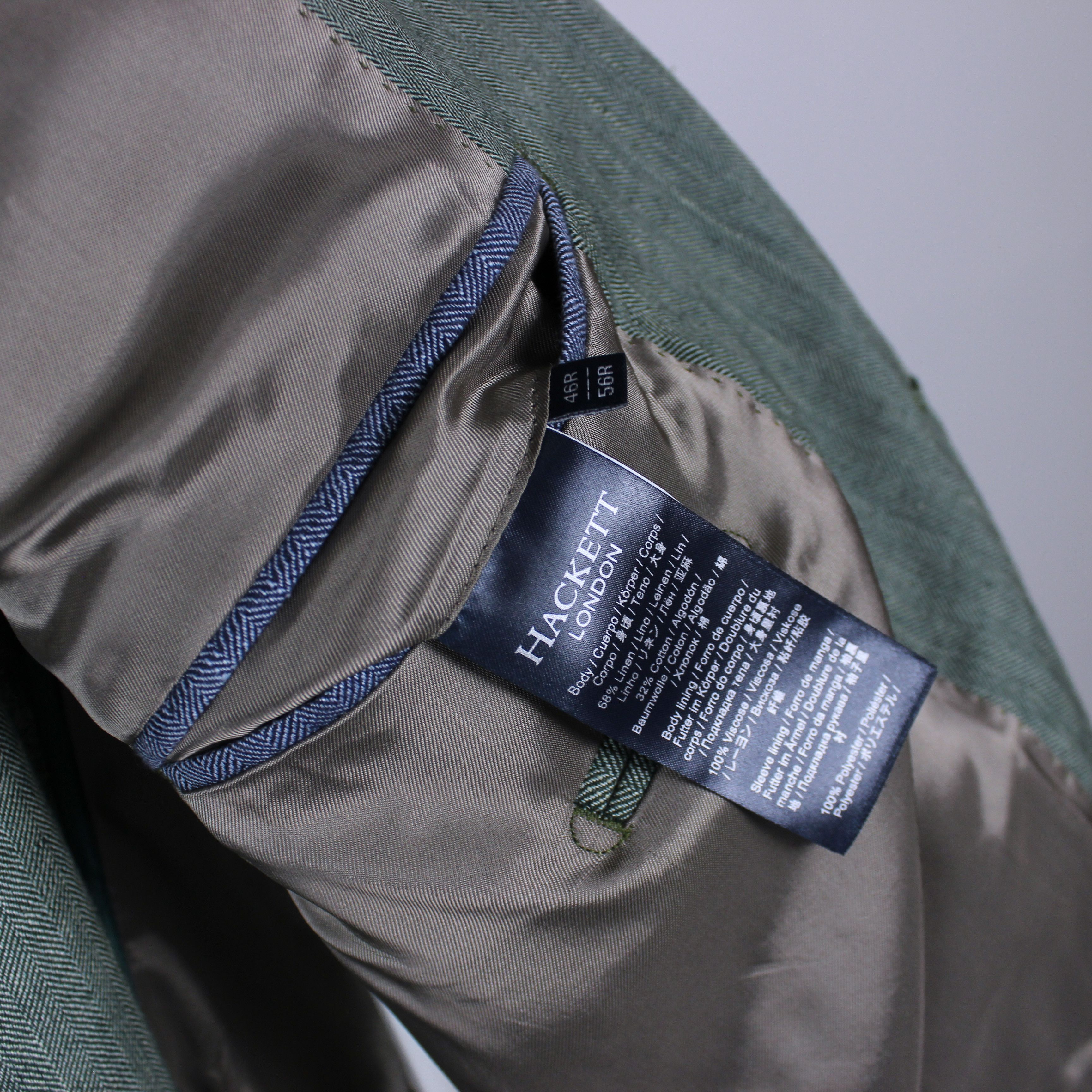 Hackett Hackett blazer linen cotton XL 46R 56R tailoring Size 46R - 7 Thumbnail