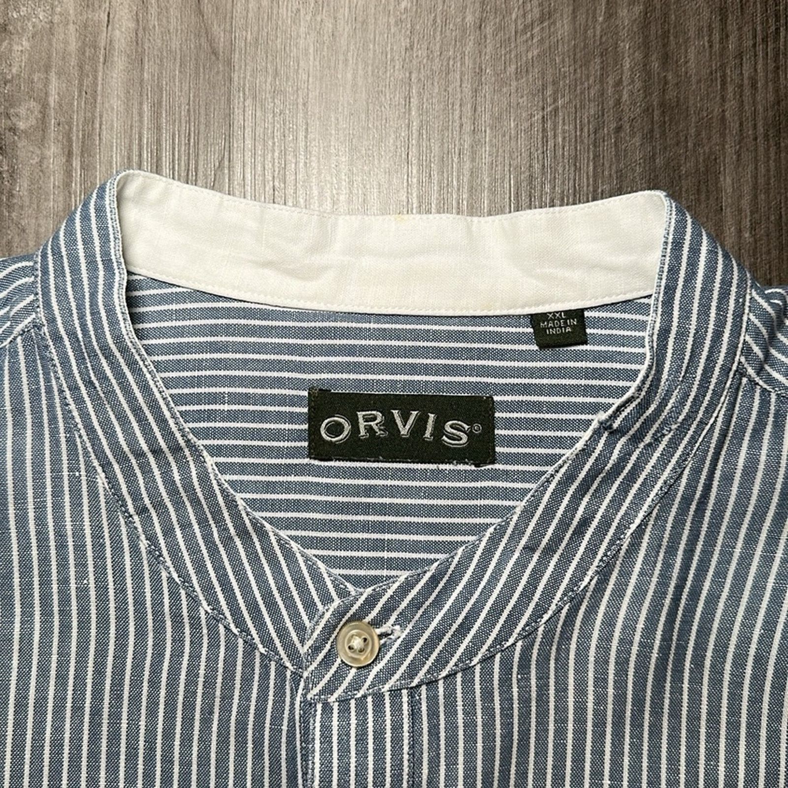 Orvis Orvis Frontier Collar Linen Blend Long Sleeve - 2XL Size US XXL / EU 58 / 5 - 6 Thumbnail