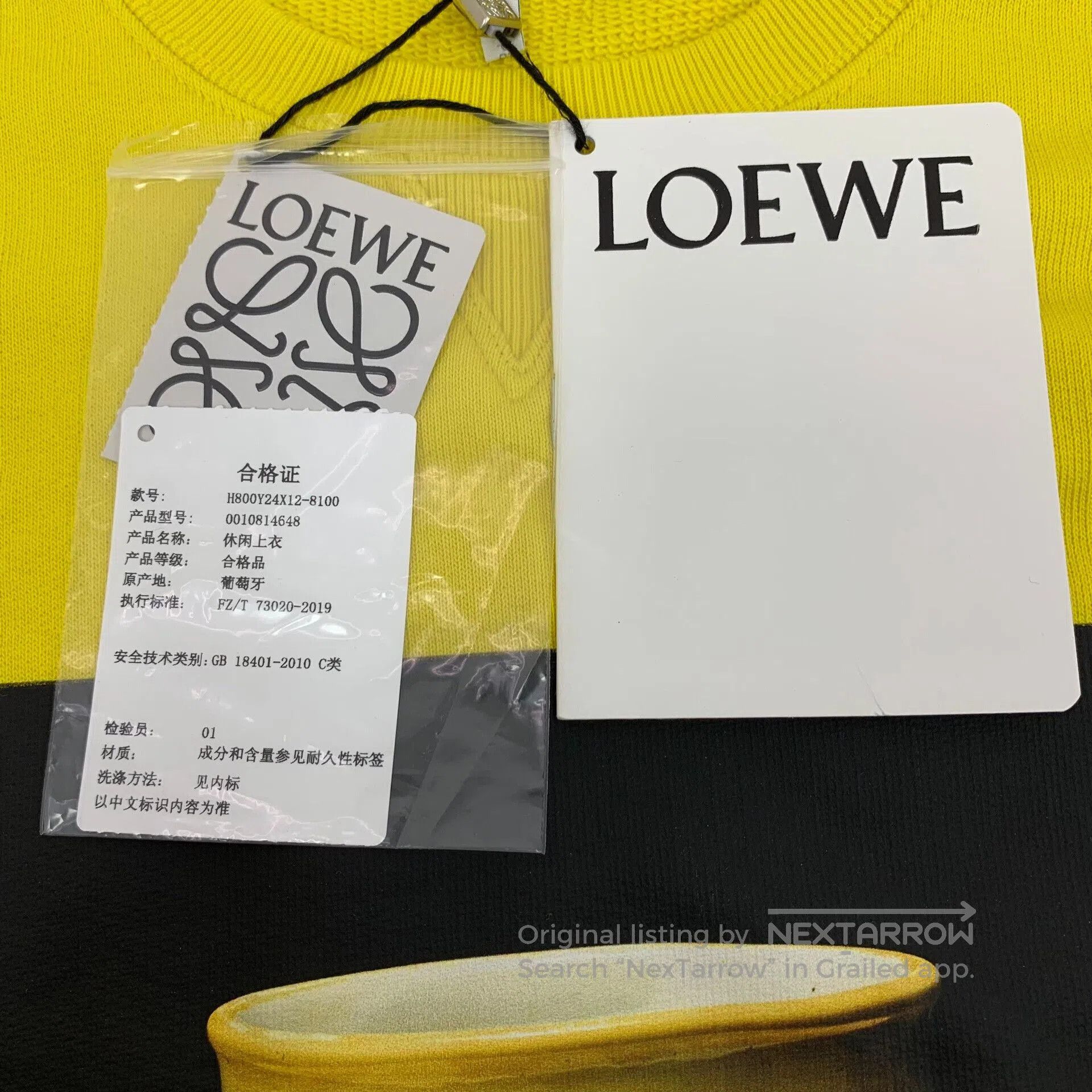 Loewe yellow ceramic print long sleeve sweatshirt. Size US XS / EU 42 / 0 - 6 Thumbnail