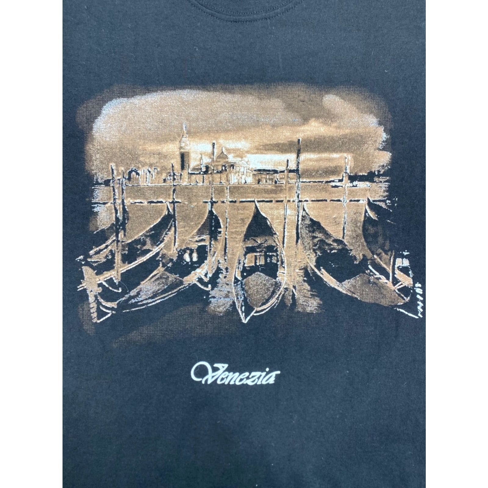 Nice Collective Venezia Italia Italy Graphic T Shirt Travel Small Black Short Sleeve Men's Crew Neck Venezia Italia 3418 Size US S / EU 44-46 / 1 - 2 Thumbnail