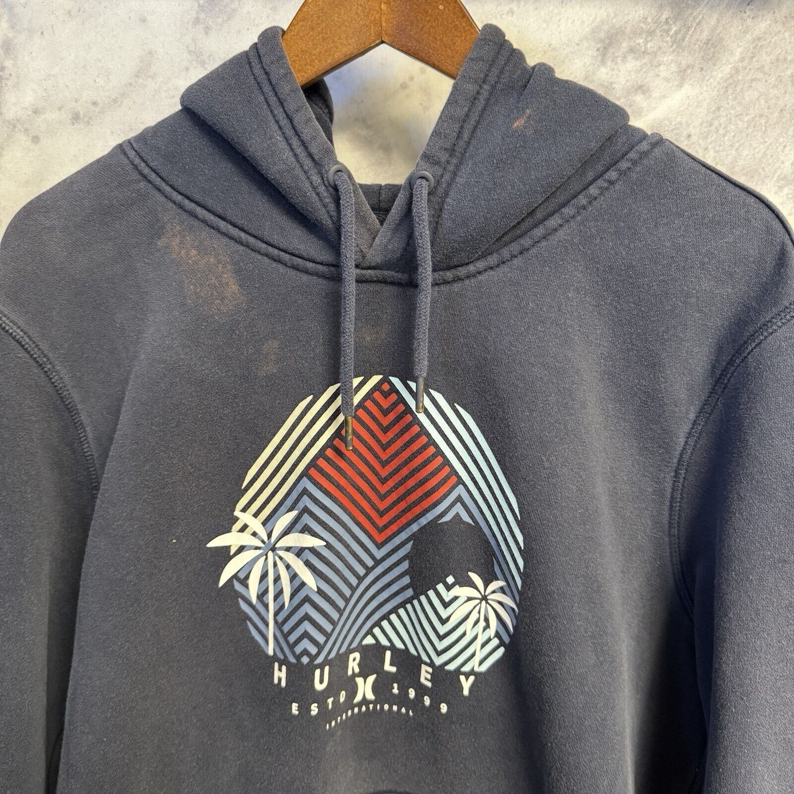 Hurley Hurley Hoodie Mens Large Blue Surf Skate Sweatshirt Size US L / EU 52-54 / 3 - 3 Thumbnail