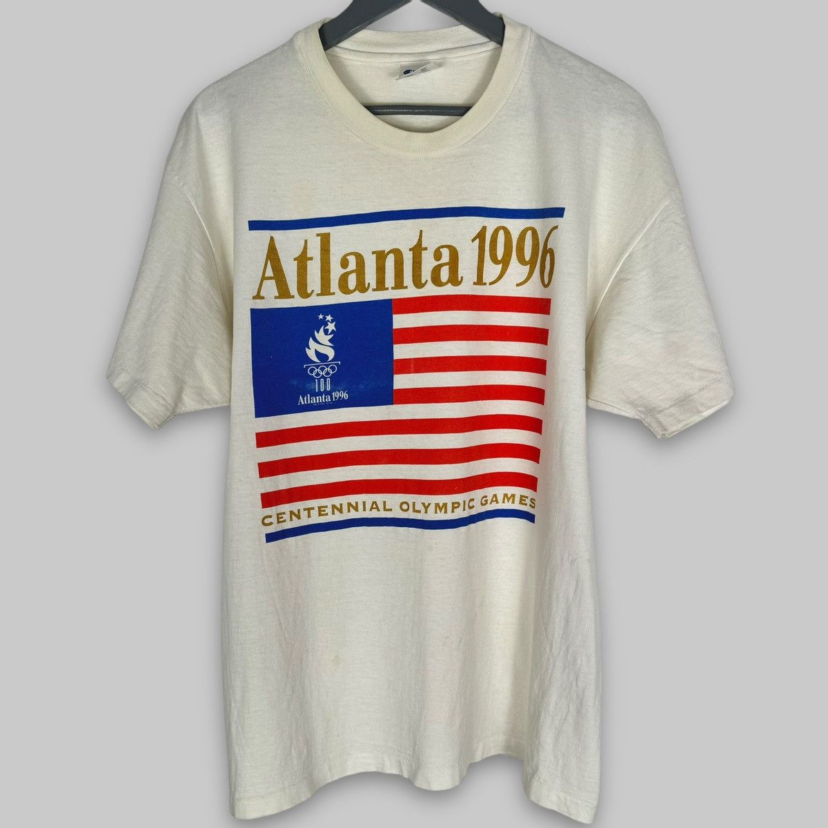 Champion Vintage 1996 Champion Atlanta USA Olympics T Shirt Size US XL / EU 56 / 4 - 1 Thumbnail