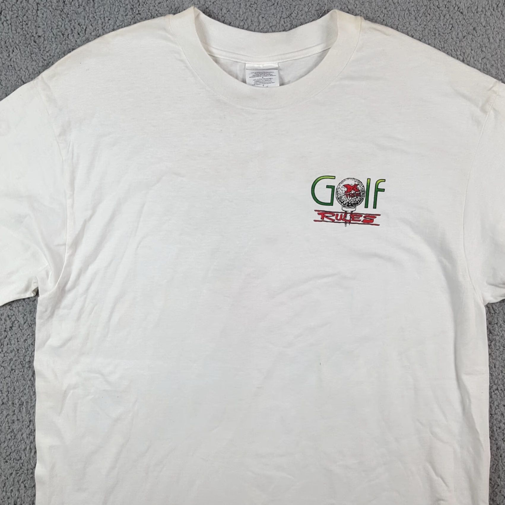 Hanes VINTAGE Star Trek Golf Parody T-Shirt Mens Large White 90s Cartoon Comics Retro Size US L / EU 52-54 / 3 - 2 Thumbnail