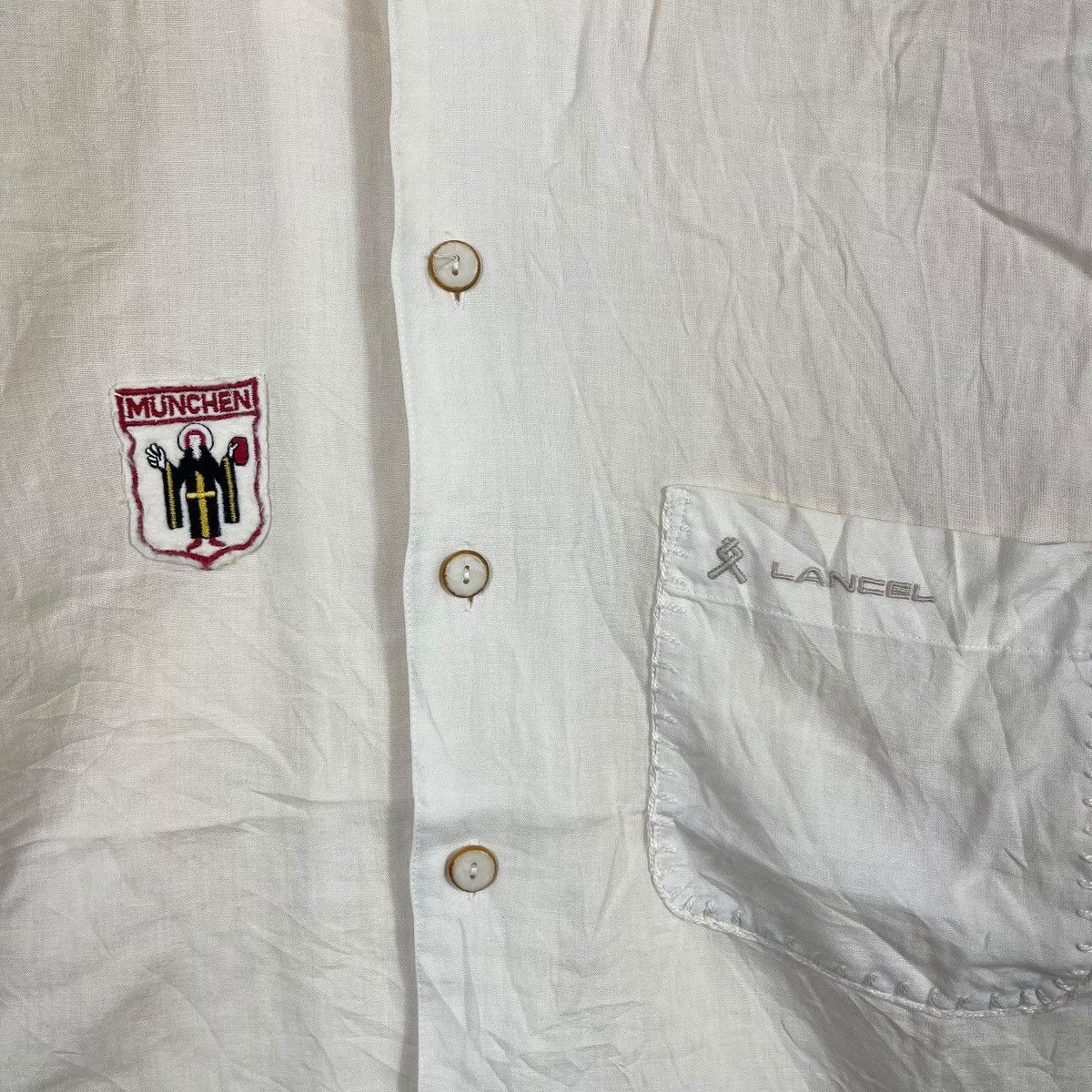 Lancel LANCEL Paris München Crest Embroidery Long Sleeve Shirt Size US M / EU 48-50 / 2 - 5 Thumbnail