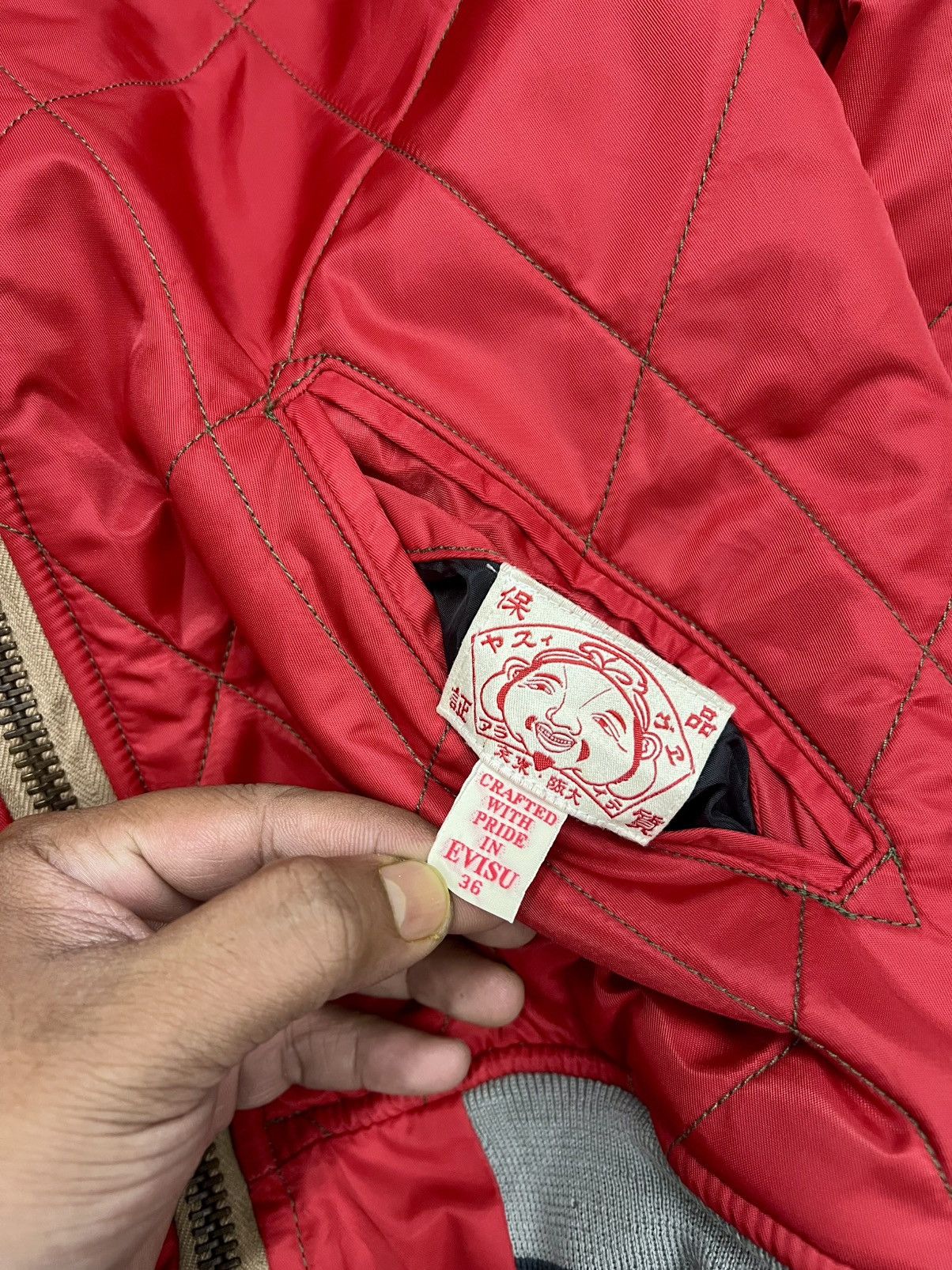 Evisu VINTAGE RARE EVISU REVERSIBLE BOMBER VARSITY JACKET Size US M / EU 48-50 / 2 - 15 Thumbnail
