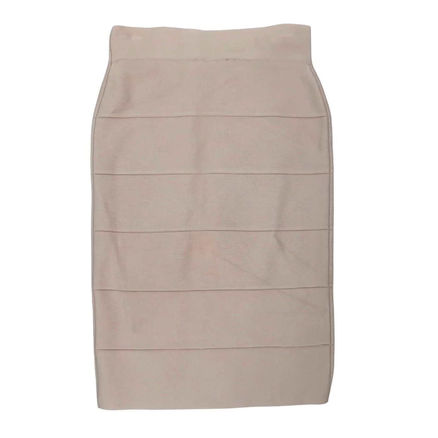 Bcbgmaxazria BCBGMaxazria Bandage Skirt Cream Tan XS Knee Length Women High Rise Rayon Spandex Solid 21" Length Spring Fall Summer Workwear Party/Cocktail Size 26" / US 2 / IT 38 - 2 Thumbnail