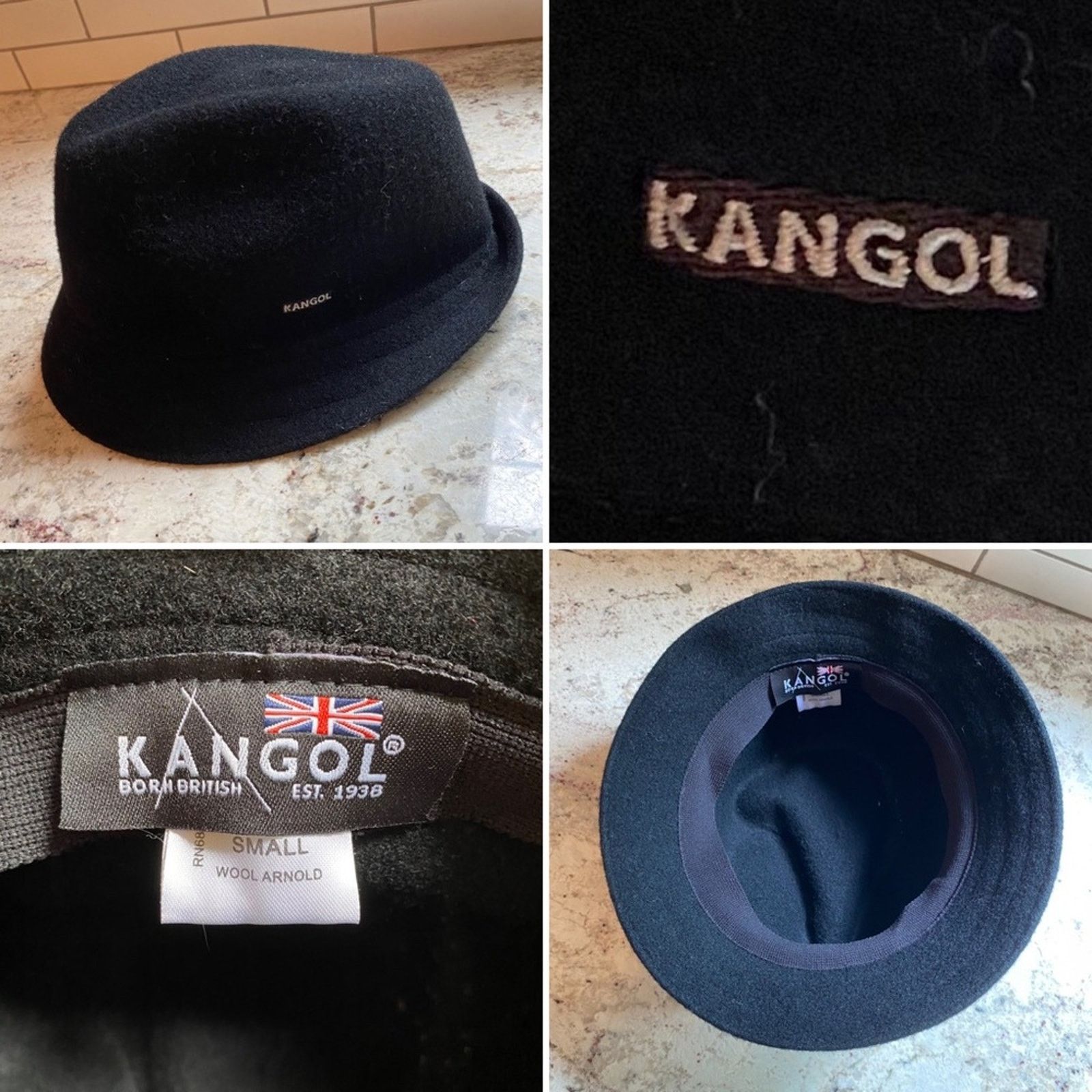 Kangol Kangol Wool Arnold Trilby Hat Black EUC Size 26 - 1 Thumbnail