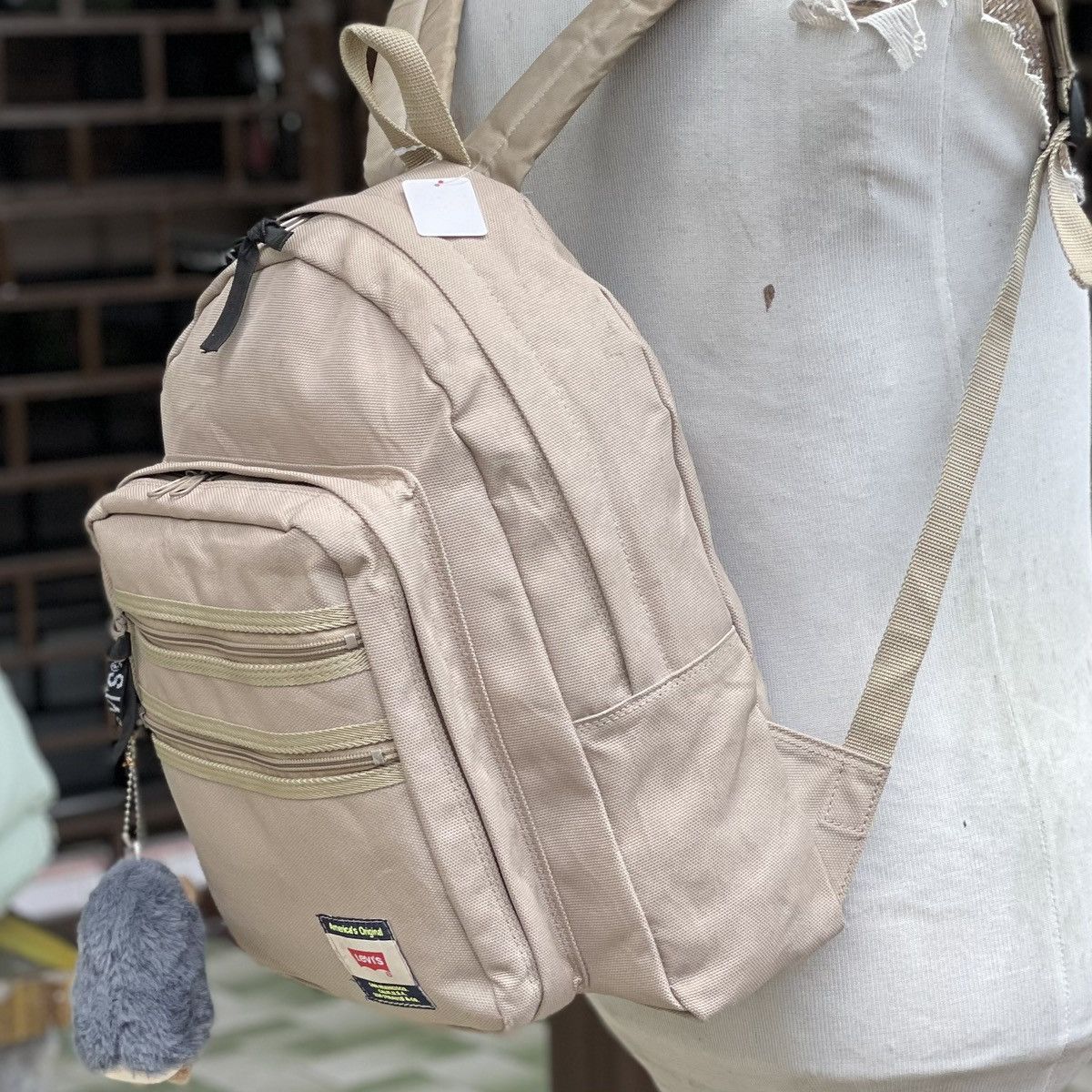 Japanese Brand × Levi's ❗️ RARE BEIGIE LEVIS X JAPAN LUGGAGE ASSOCIATION BACKPACK Size ONE SIZE - 3 Thumbnail