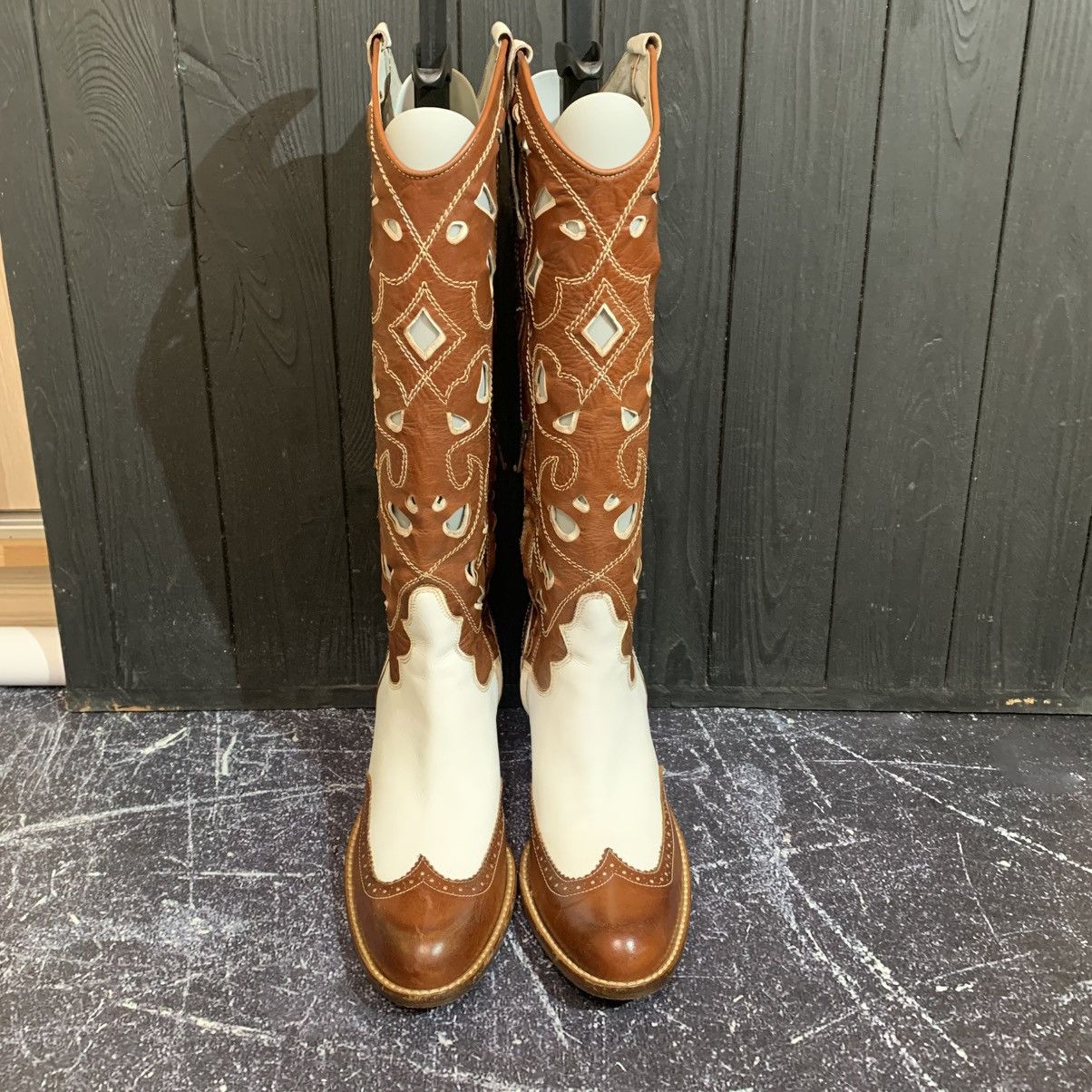 Cowboy Equipment × Pinko PINKO Leather Cowboy Western Women’s Boots Size 39 Size US 9 / IT 39 - 4 Thumbnail