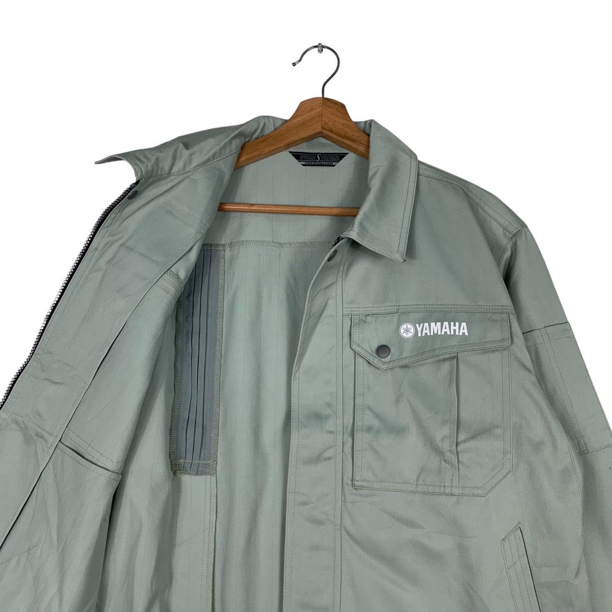 Japanese Brand YAMAHA Work Uniform Jacket Light Green #1261-C57 Size US L / EU 52-54 / 3 - 10 Thumbnail