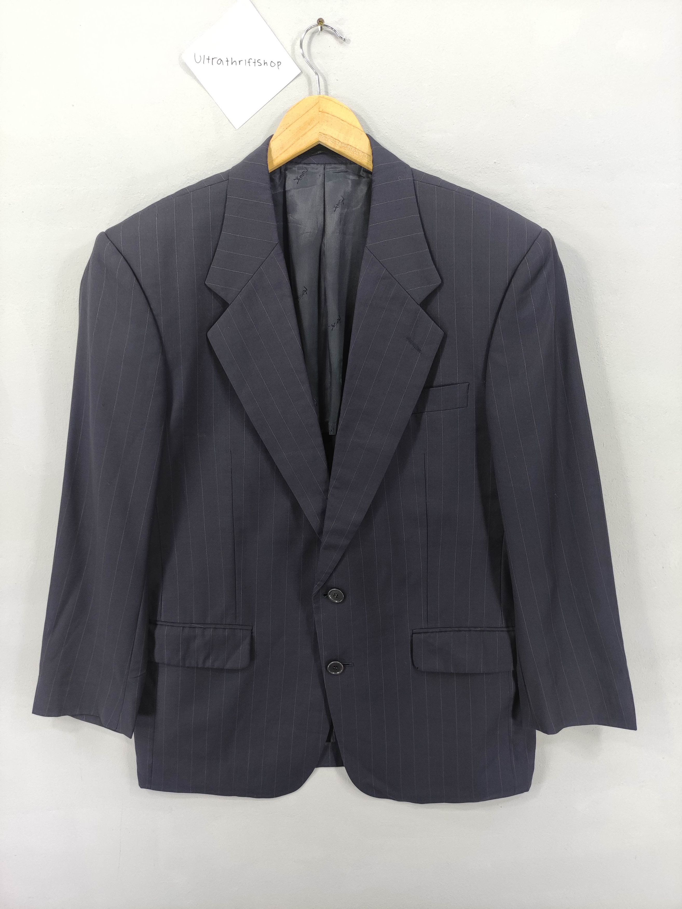 Yves Saint Laurent Vintage Yves Saint Lauren Coat Blazer Jacket Striped Size US M / EU 48-50 / 2 - 1 Thumbnail
