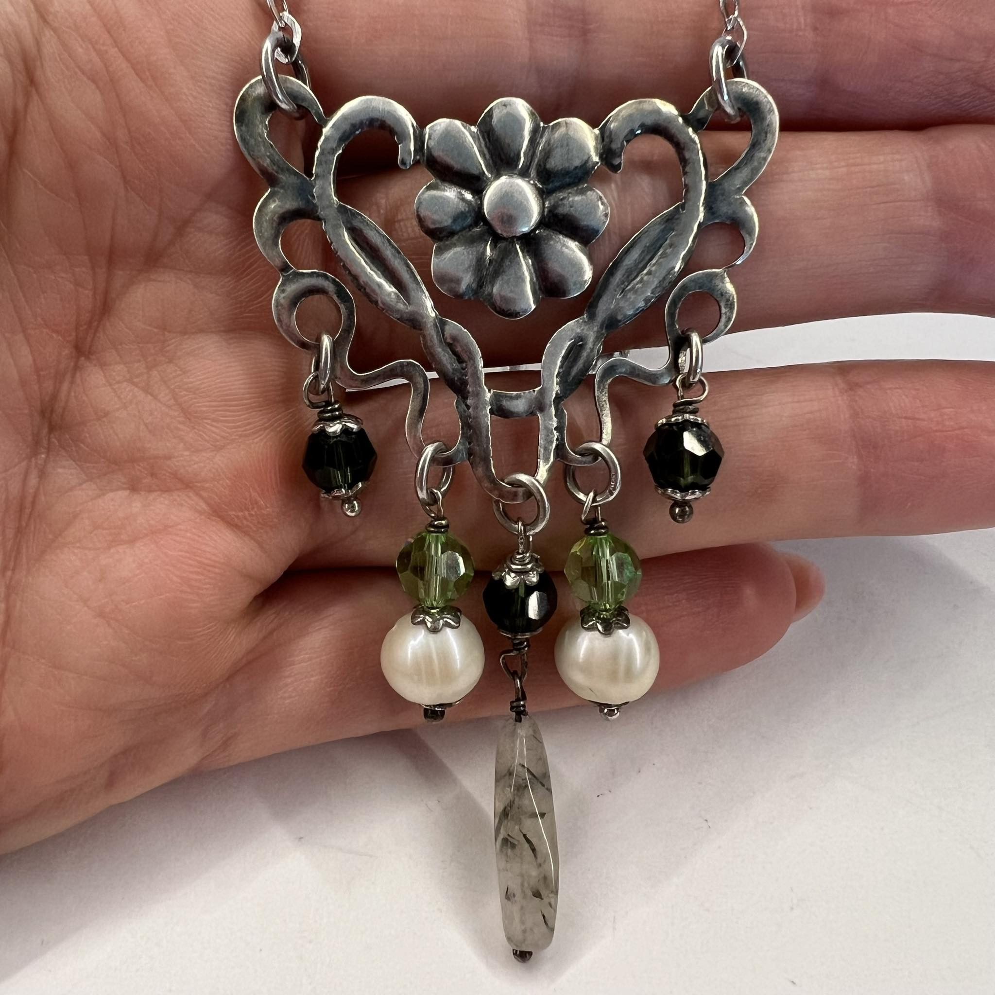 Vintage Vintage Jewelry Sterling Silver 925 Chain Necklace 13.6 gr Size ONE SIZE - 6 Thumbnail