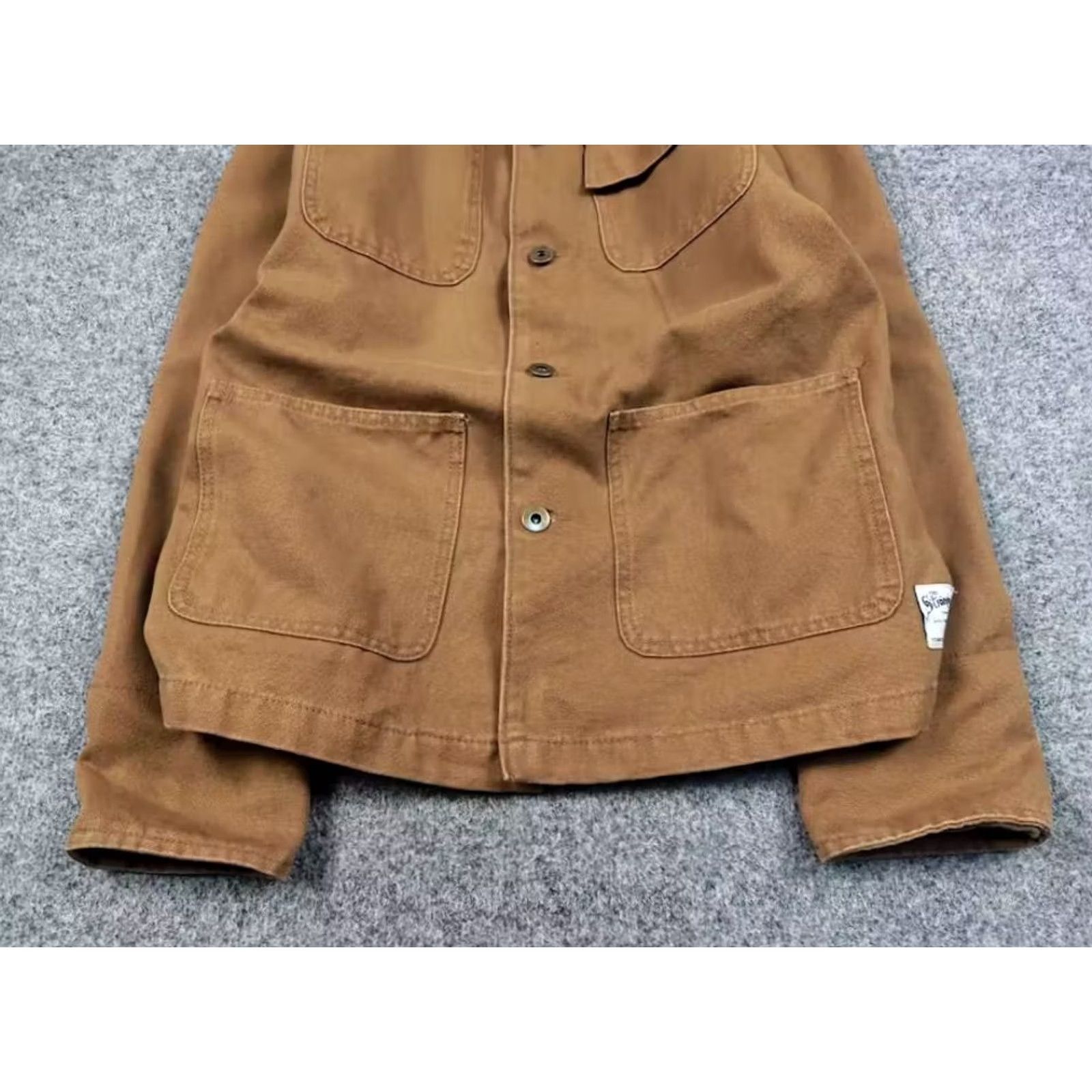 Vintage The Stronghold Style Work Jacket XS Brown Canvas Pocket Jacket Men Regular Cotton Workwear 90s Vintage? Size US XS / EU 42 / 0 - 6 Thumbnail