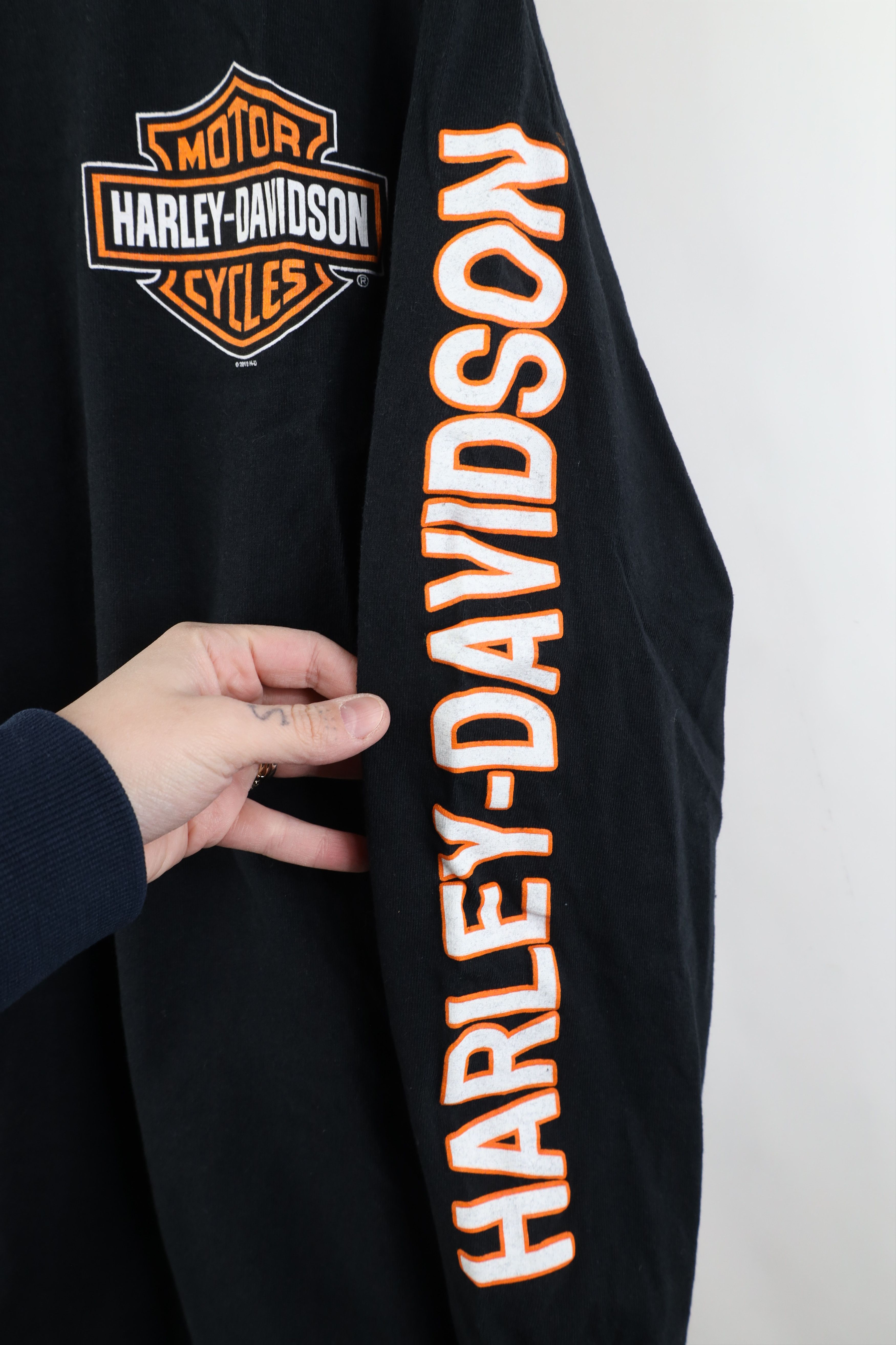 Harley Davidson Vintage Y2K Harley Davidson War Long Sleeve T-Shirt Black Size US L / EU 52-54 / 3 - 4 Thumbnail