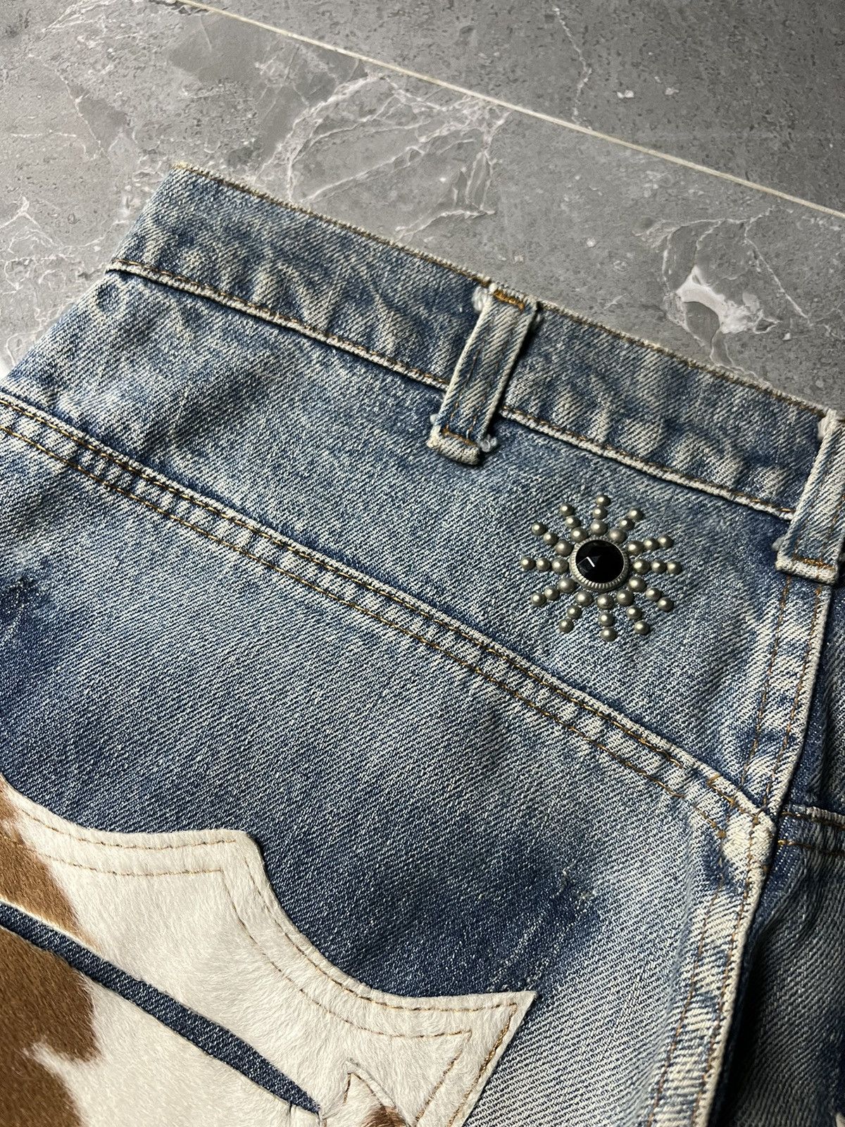 Levi's × Vintage Custom Levis Studded Cow Hair Pocket Size US 31 - 5 Thumbnail