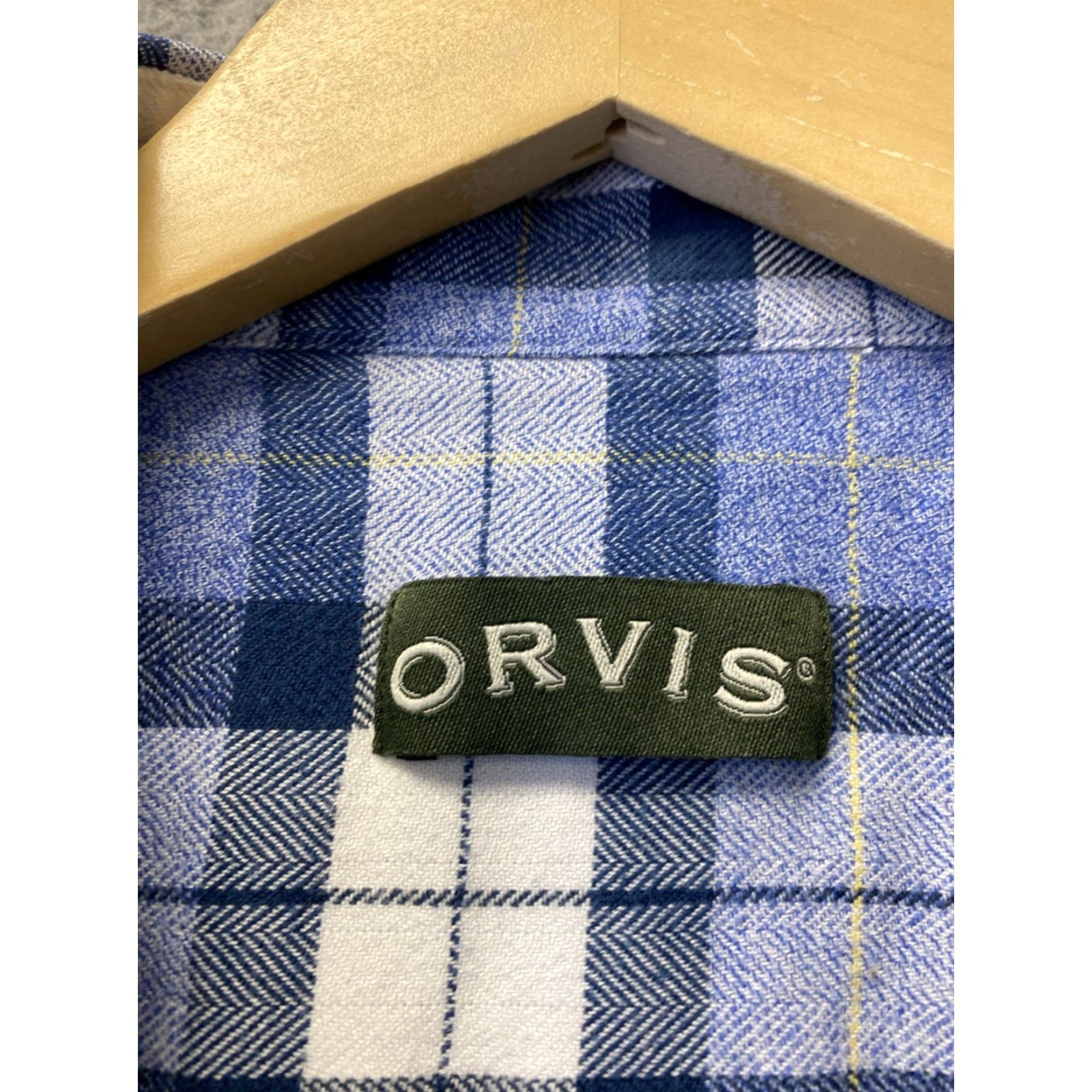 Orvis Orvis Button Shirt Mens XL Blue Long Sleeve Plaid Check Cotton /0154 Size US XL / EU 56 / 4 - 5 Thumbnail