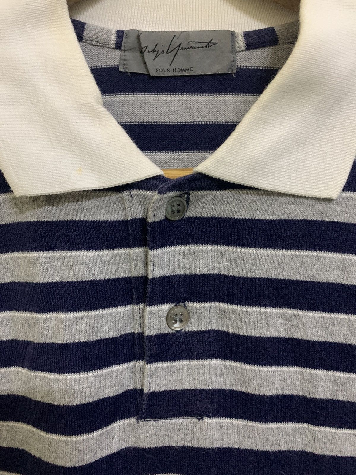 Yohji Yamamoto 💥Yohji Yamamoto Signature Pour Homme Stripe Shirt Size US L / EU 52-54 / 3 - 2 Thumbnail