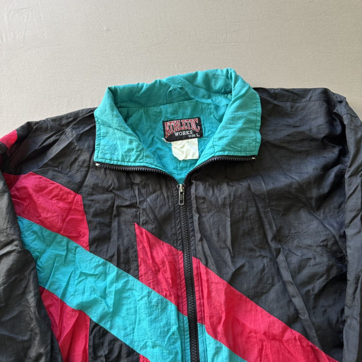 Athletic Works Vintage Athletic Works Retro Windbreaker Jacket Size US L / EU 52-54 / 3 - 3 Thumbnail