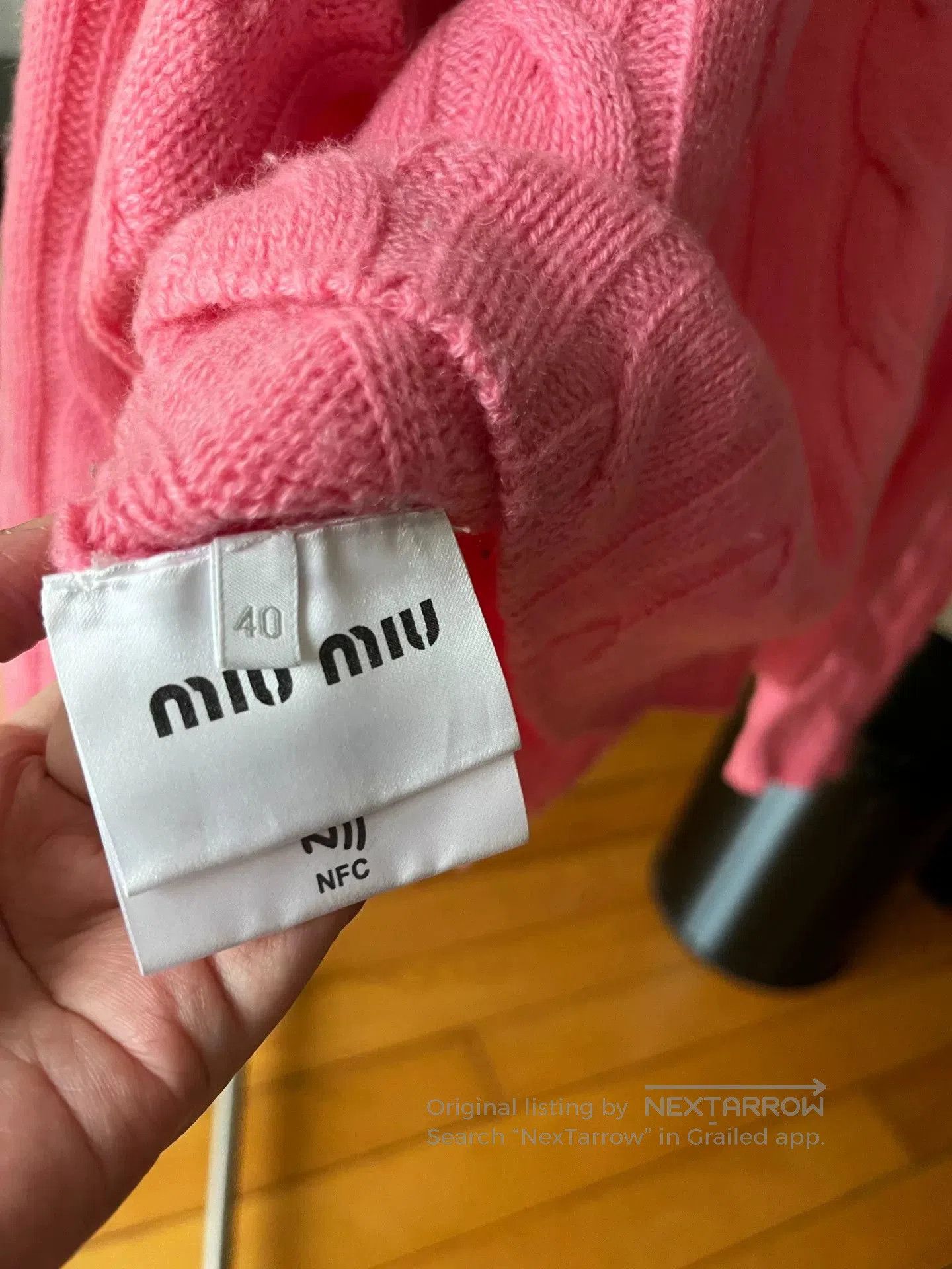 Miu Miu Miumiu Cable Knit Cashmere Top. Size S / US 4 / IT 40 - 5 Thumbnail