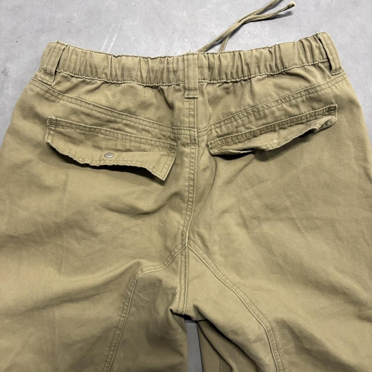 Japanese Brand × Vintage Crazy Vintage Y2K/2000s Super Baggy Khaki Cargo Pants! Size US 32 / EU 48 - 5 Thumbnail