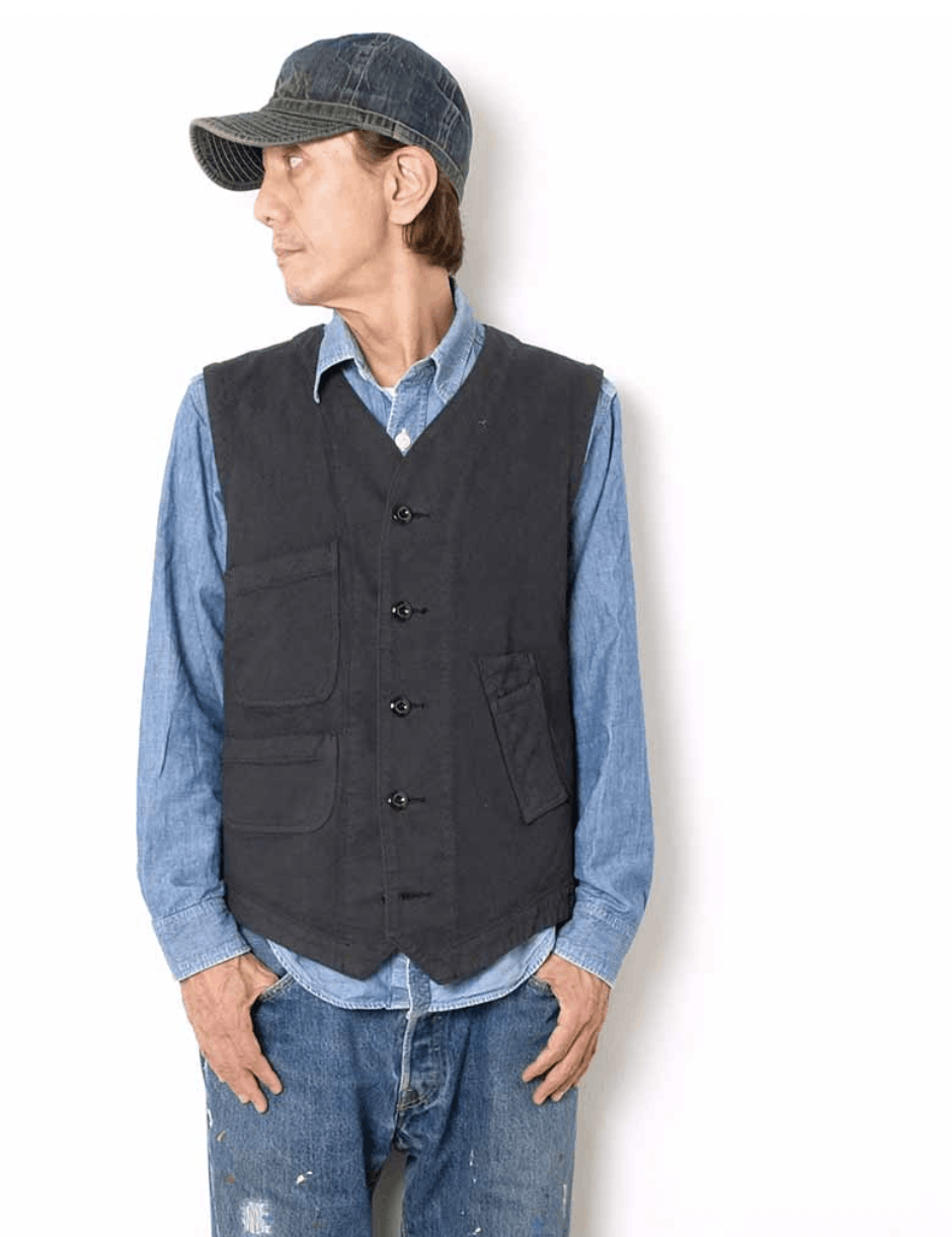 Carhartt Hinoya Denim - Soundman - Navy Canvas Working Waist Coat Size US S / EU 44-46 / 1 - 1 Thumbnail