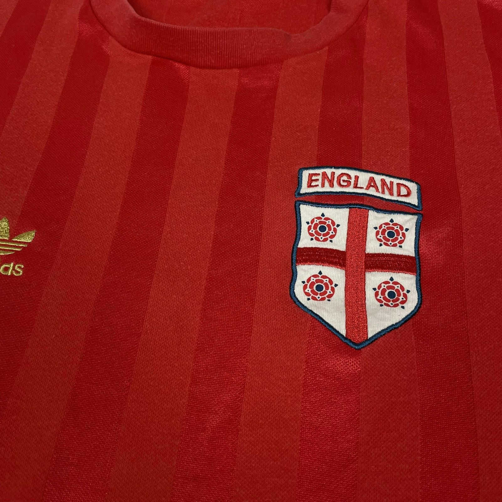 Adidas Adidas Men's Red England Team Short Sleeve Pullover Jersey S Size US S / EU 44-46 / 1 - 2 Thumbnail