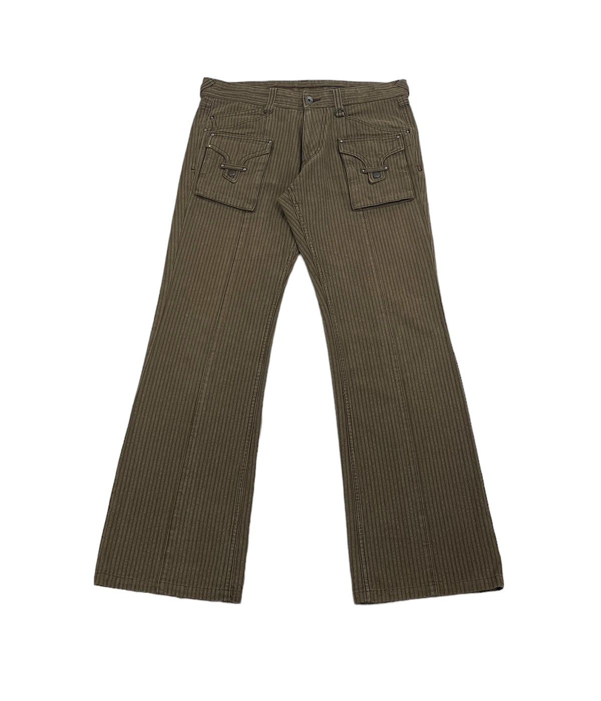 PPFM NicoleClubForMen Japan Hickory Flare Bush Jeans Size US 34 / EU 50 - 2 Thumbnail