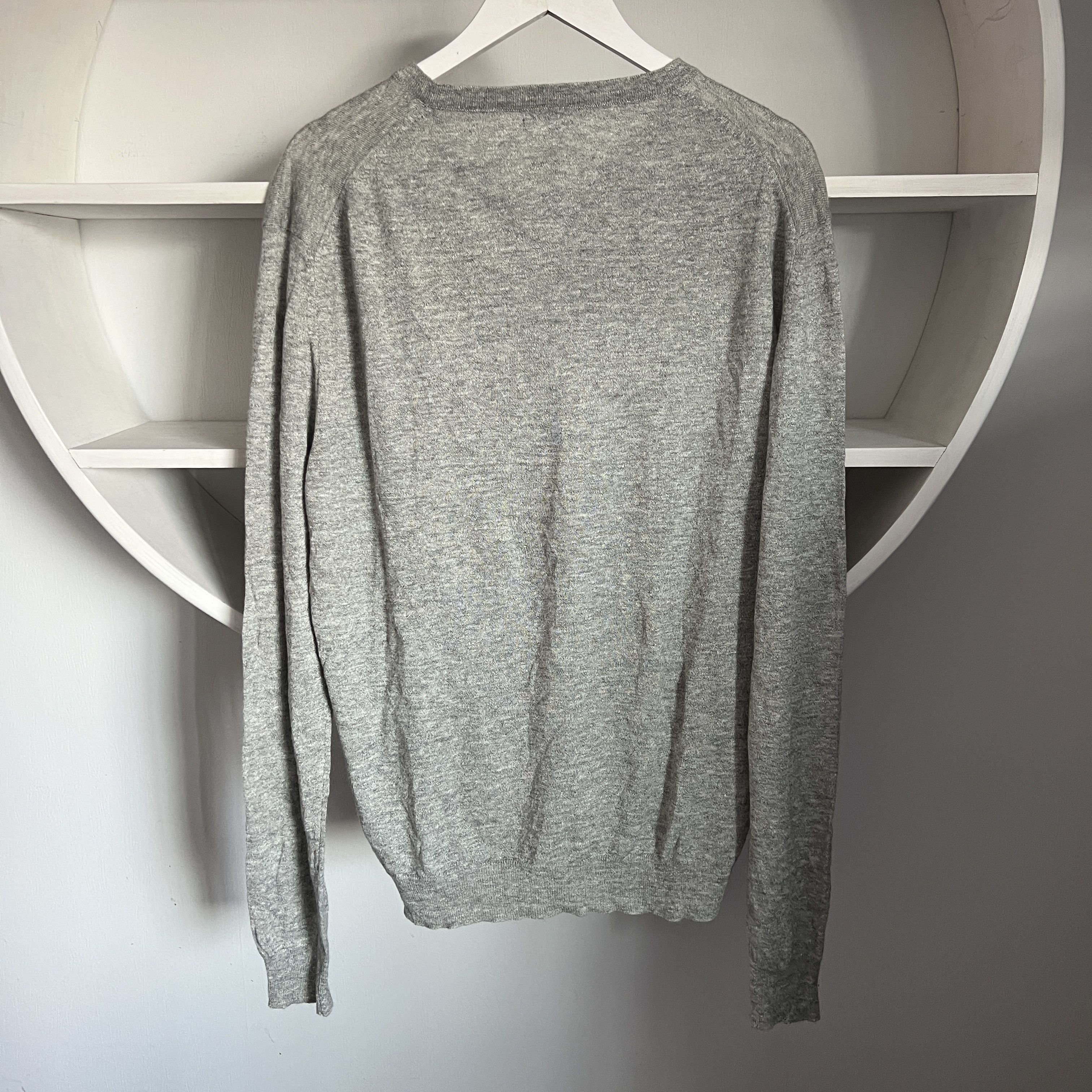 Isaia Men's ISAIA CASHMERE LINEN V-Neck Sweater Size XL Size US XL / EU 56 / 4 - 3 Thumbnail