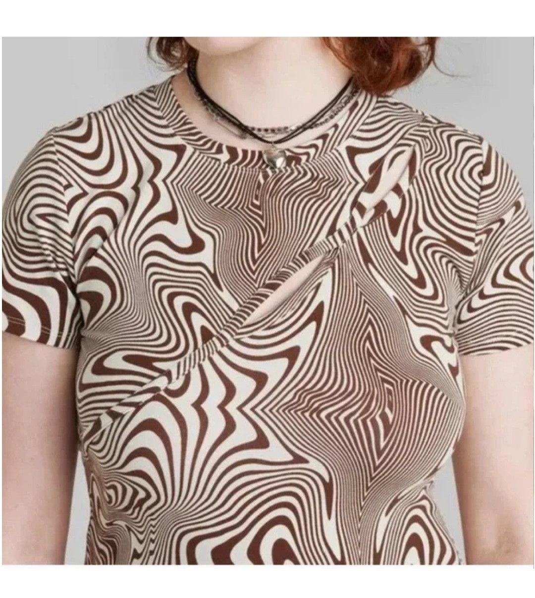 Other Abstract Brown & White Zebra Bodycon Dress Size XS / US 0-2 / IT 36-38 - 3 Thumbnail
