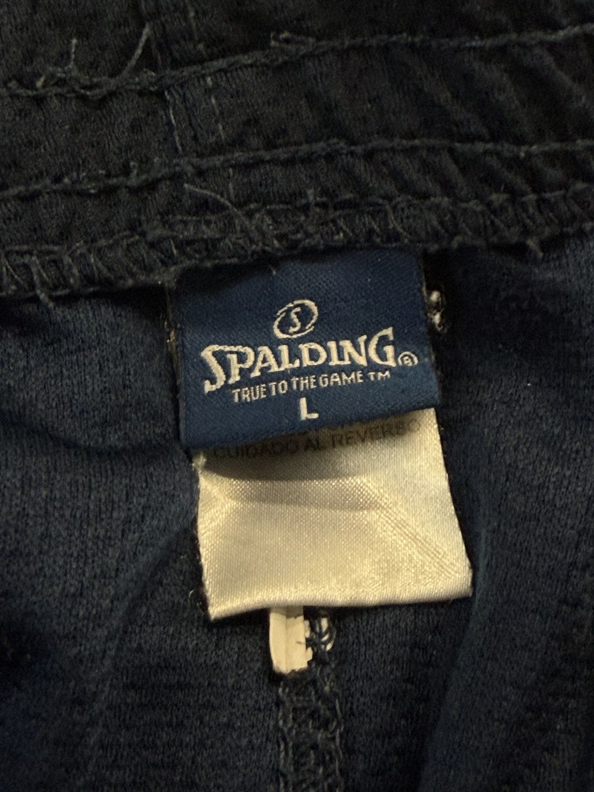 Spalding × Vintage Retro Spalding Basketball Shorts Navy / Orange y2k 90s Large Size US 34 / EU 50 - 3 Thumbnail