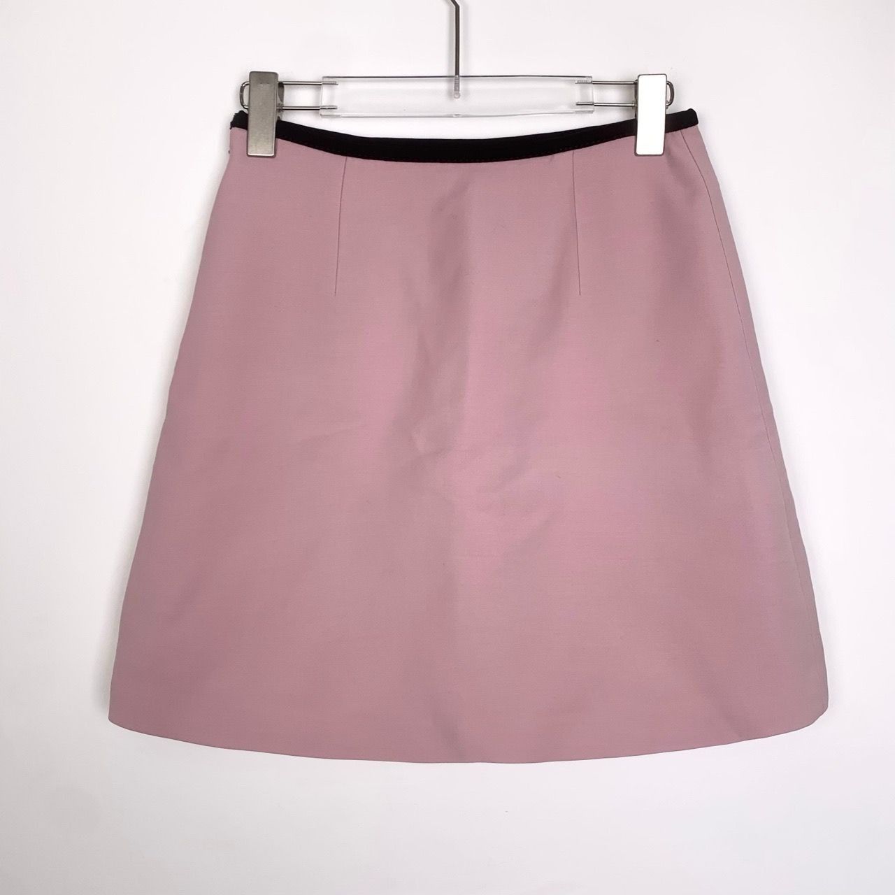 Prada Prada Light Pink A-Line Skirt With Buttoned Pockets Size 40 Size 40" / US 18 - 2 Thumbnail