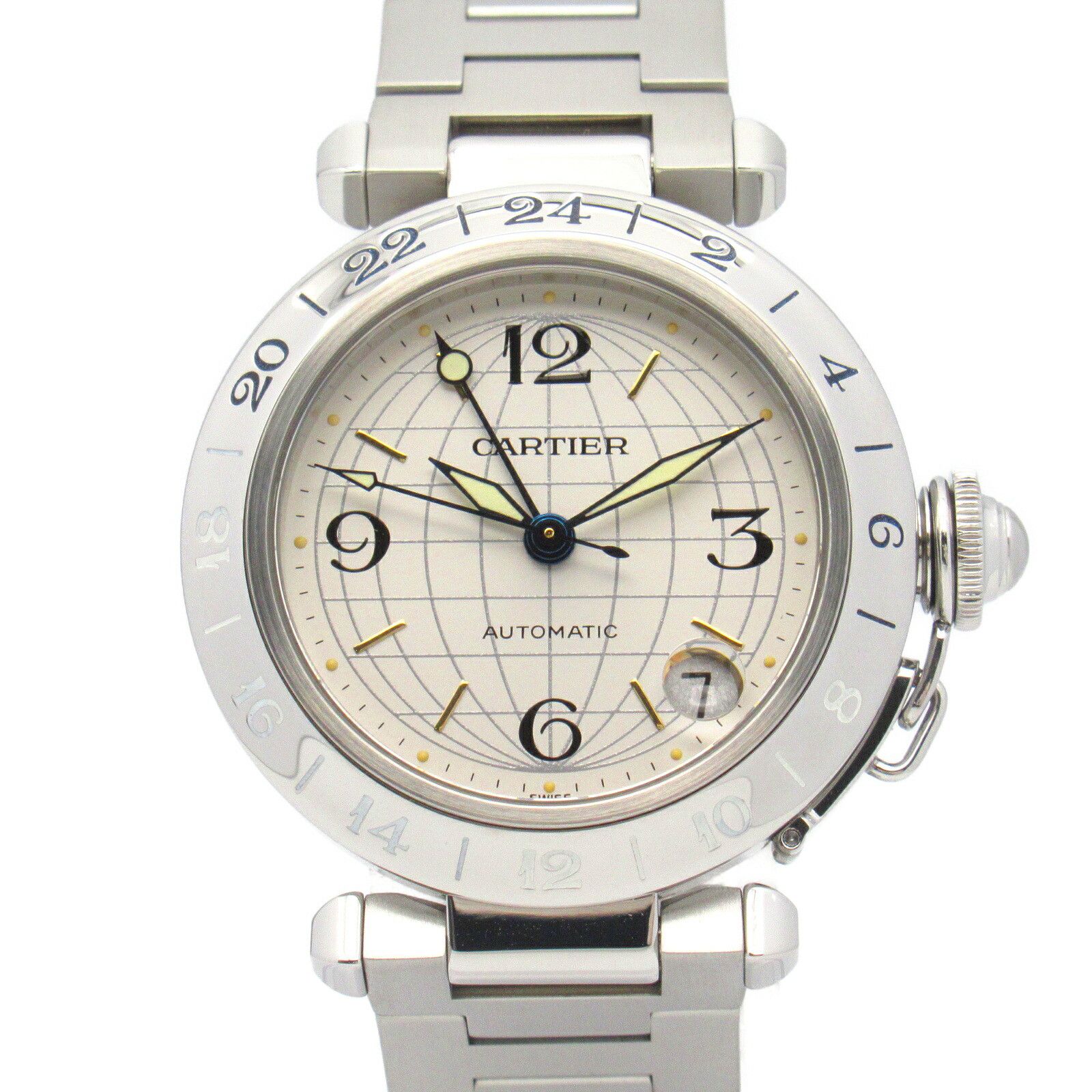 Cartier Cartier Cartier Pasha C Meridian Stainless Steel Watch Metal Automatic W31029M7 Size ONE SIZE - 1 Thumbnail