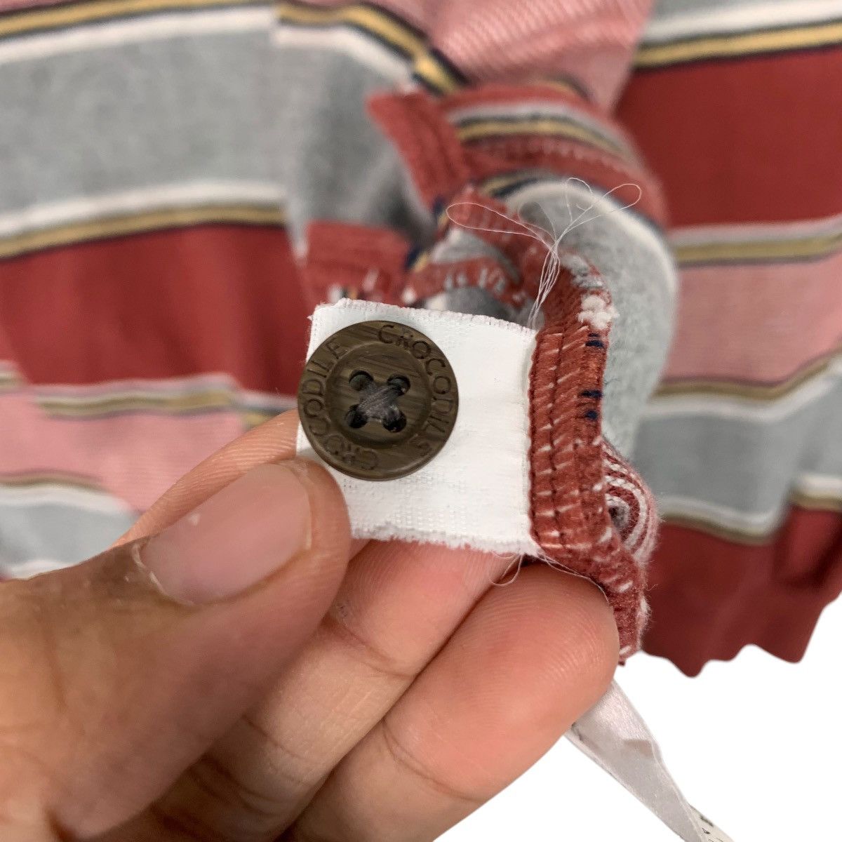Japanese Brand Vintage 90’s CROCODILE Long Sleeve Polo Shirt #2622-C118 Size US L / EU 52-54 / 3 - 16 Thumbnail