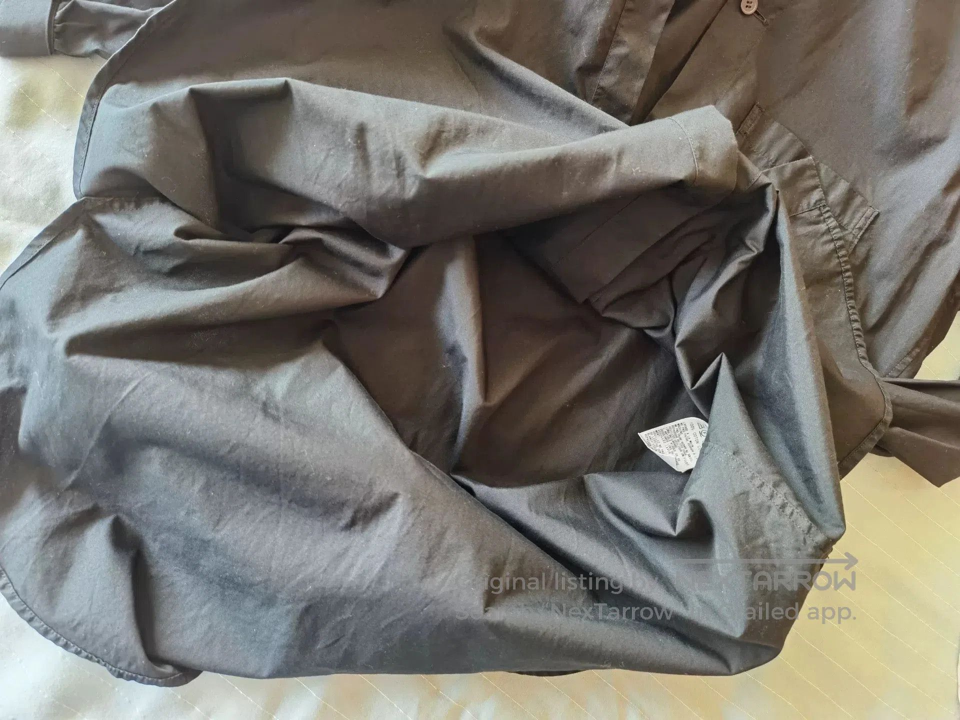 Y's Y's Black Cotton Long Sleeve Shirt. Size M / US 6-8 / IT 42-44 - 5 Thumbnail