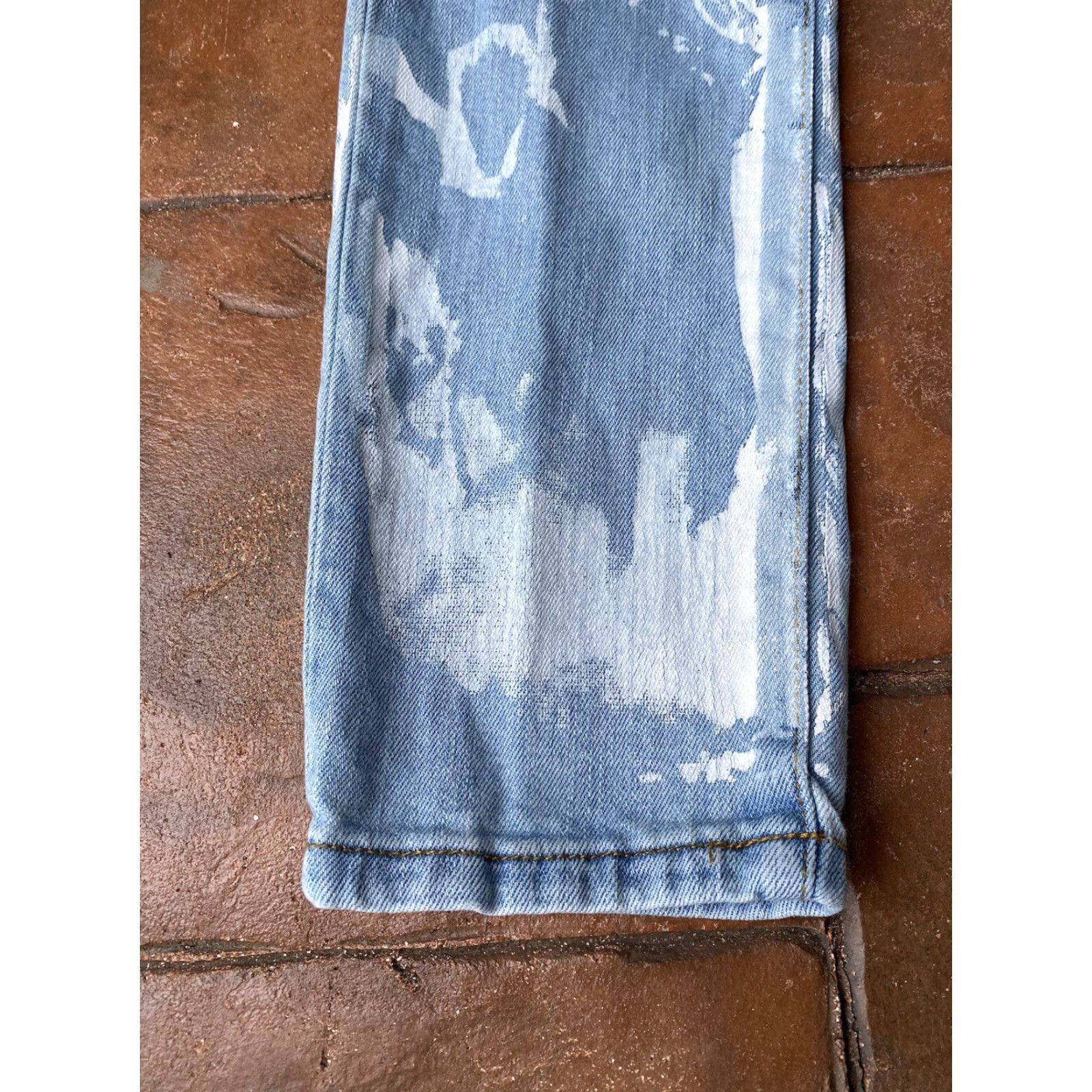 Lifted Anchors Lifted Anchors Los Angeles Cupid Angel Painted Skinny Denim Jeans Mens 30x31 v2 Size US 30 / EU 46 - 5 Thumbnail