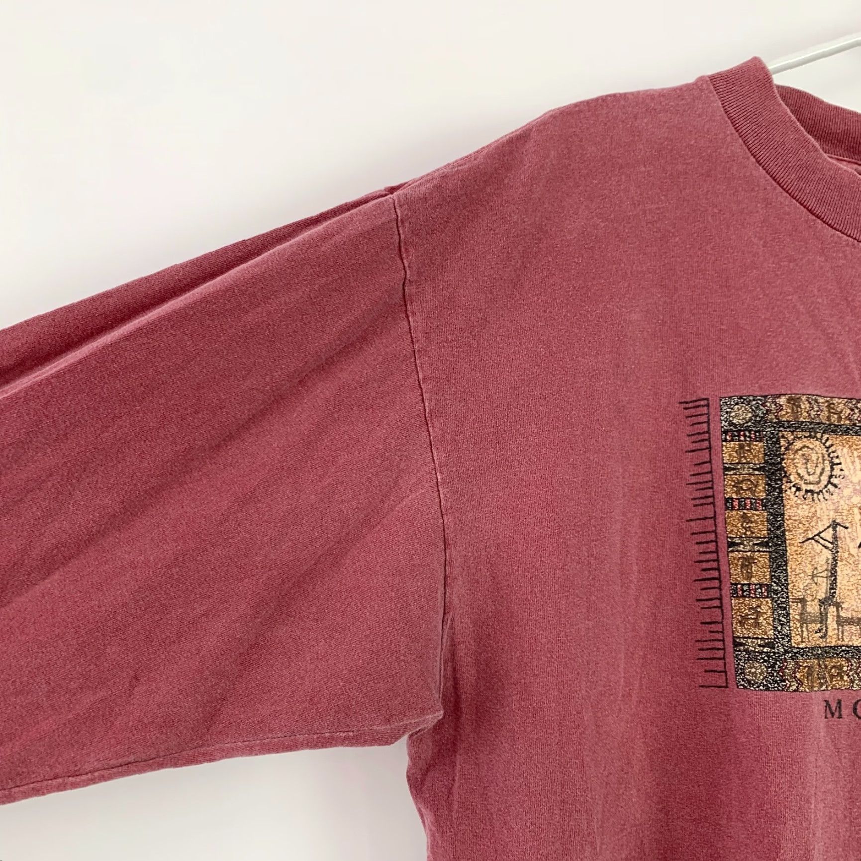 Vintage Vintage Prairie Mountain T-Shirt Large Pink Nature Graphic Tee Shirt Unisex Adults XXL? No, L. Size US L / EU 52-54 / 3 - 4 Thumbnail