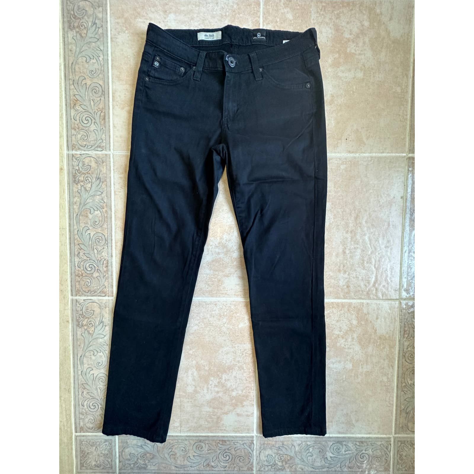 AG Adriano Goldschmied AG Adriano Goldschmied THE STILT Cigarette Black size 27R Size 27" / US 4 / IT 40 - 3 Thumbnail