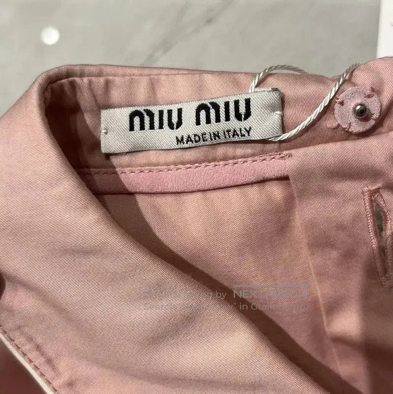 Miu Miu Miu Miu Pink Cotton Embroidered Crop Top . Size M / US 6-8 / IT 42-44 - 3 Thumbnail